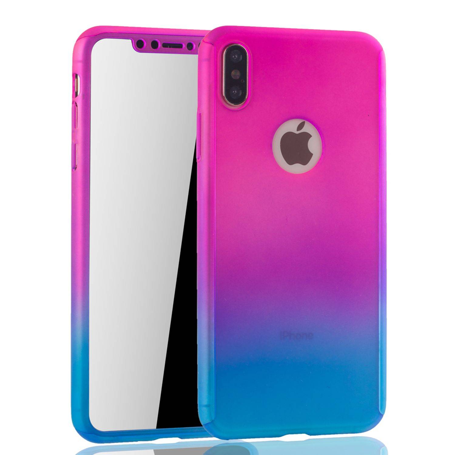 Apple iPhone XS Max Handyhülle 360 Grad Schutz Full Cover Mehrfarbig