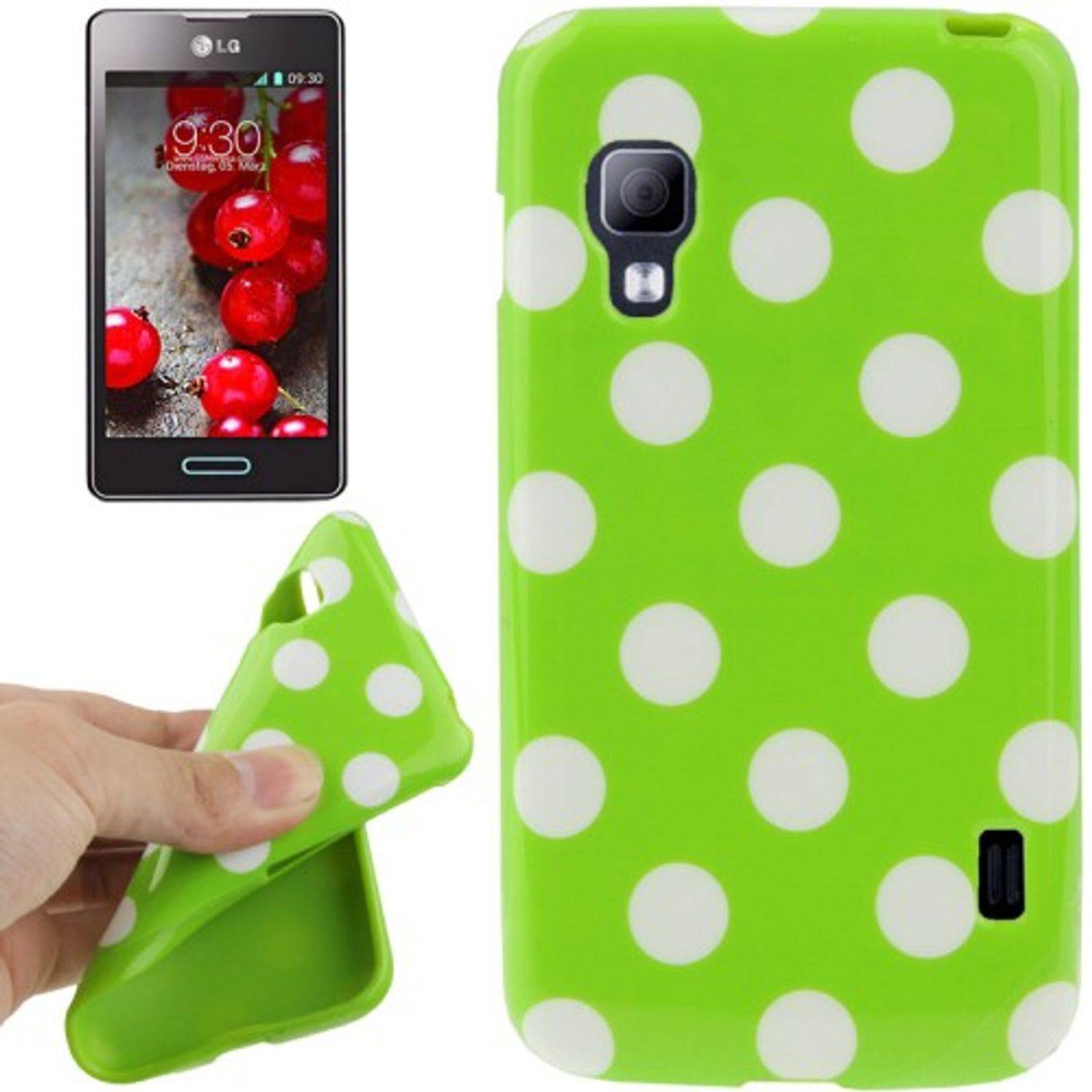 LG Optimus L5 II Handyhülle Backcover Grün