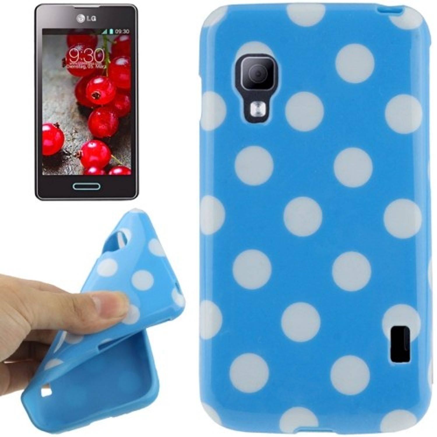 LG Optimus L5 II Handyhülle Backcover Blau