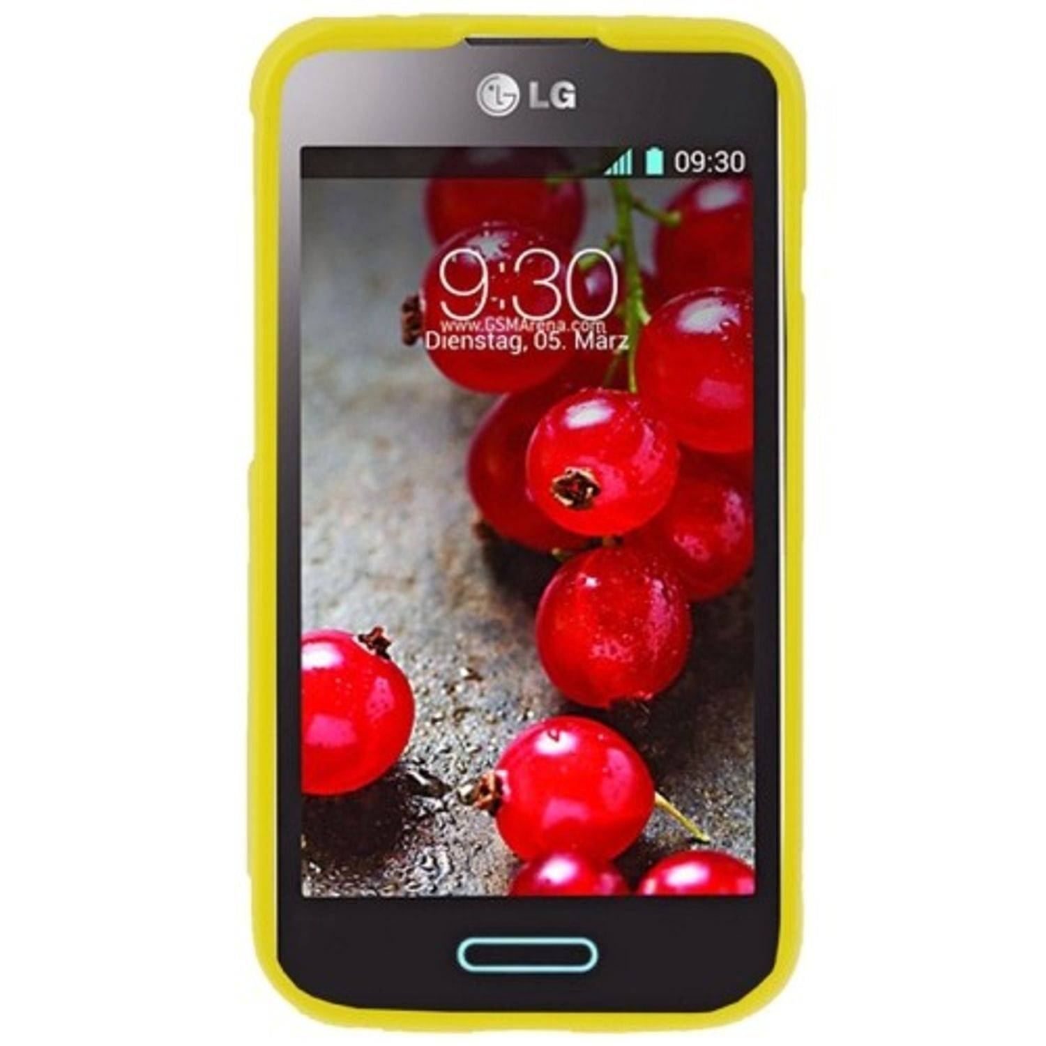 LG Optimus L5 II Handyhülle Backcover Gelb