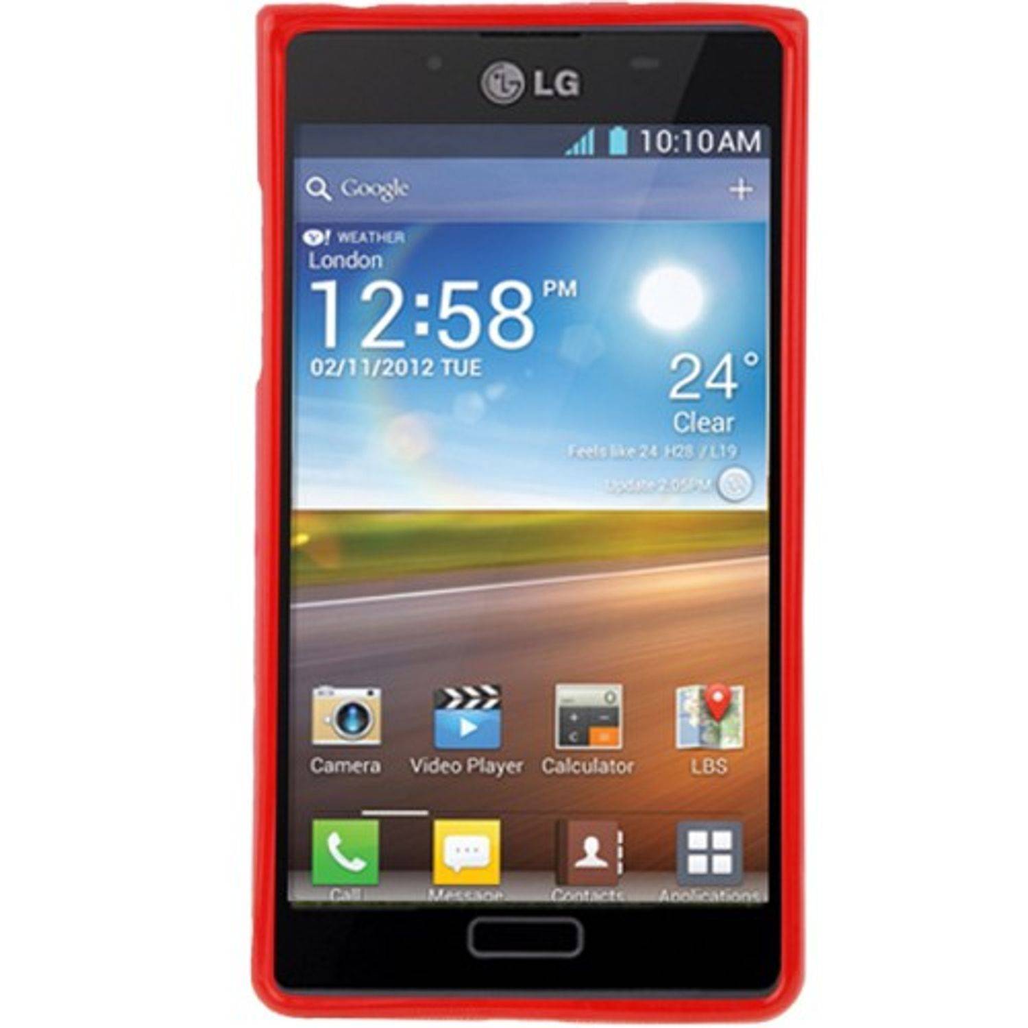 LG Optimus L7 Handyhülle Backcover Rot