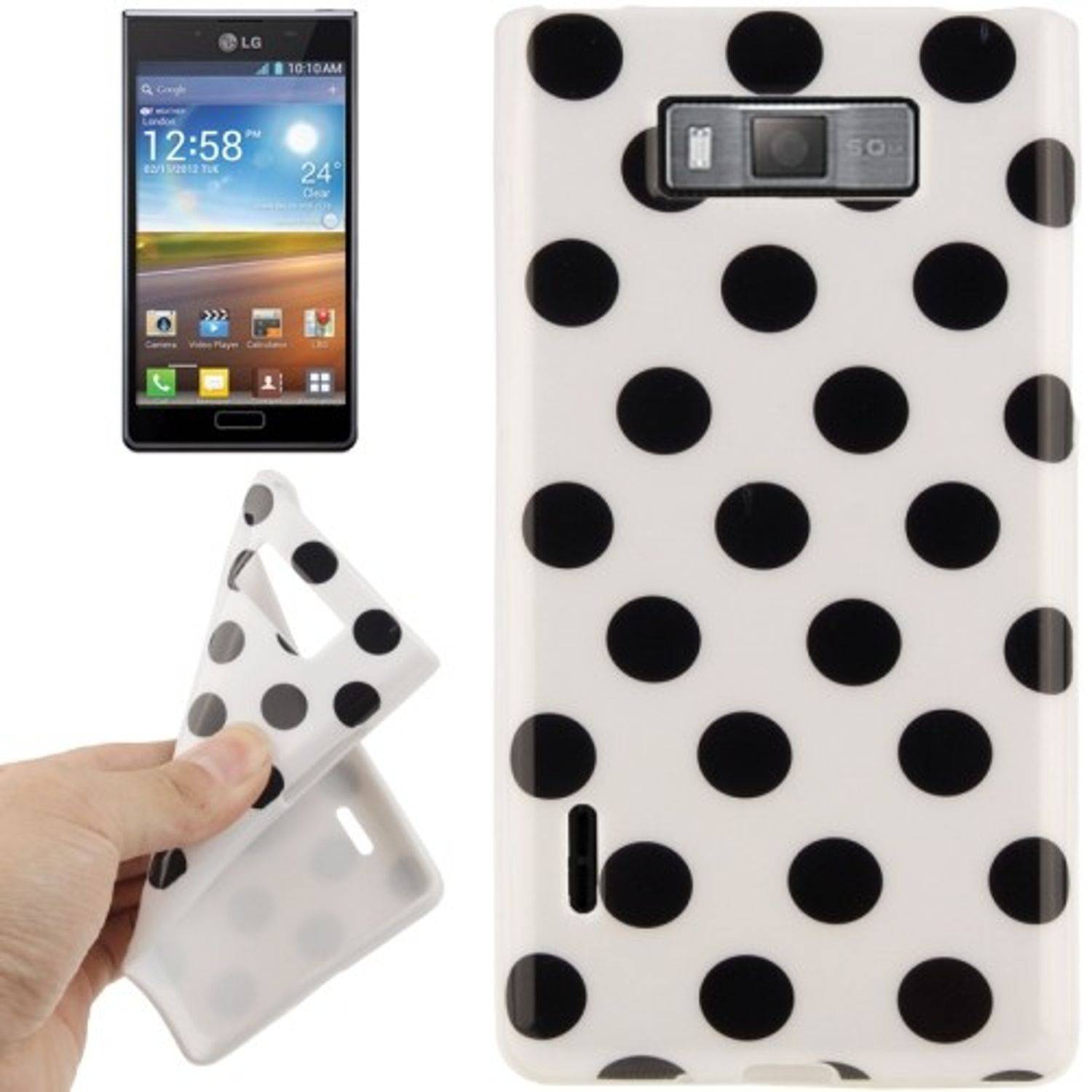 LG Optimus L7 Handyhülle Backcover Weiß