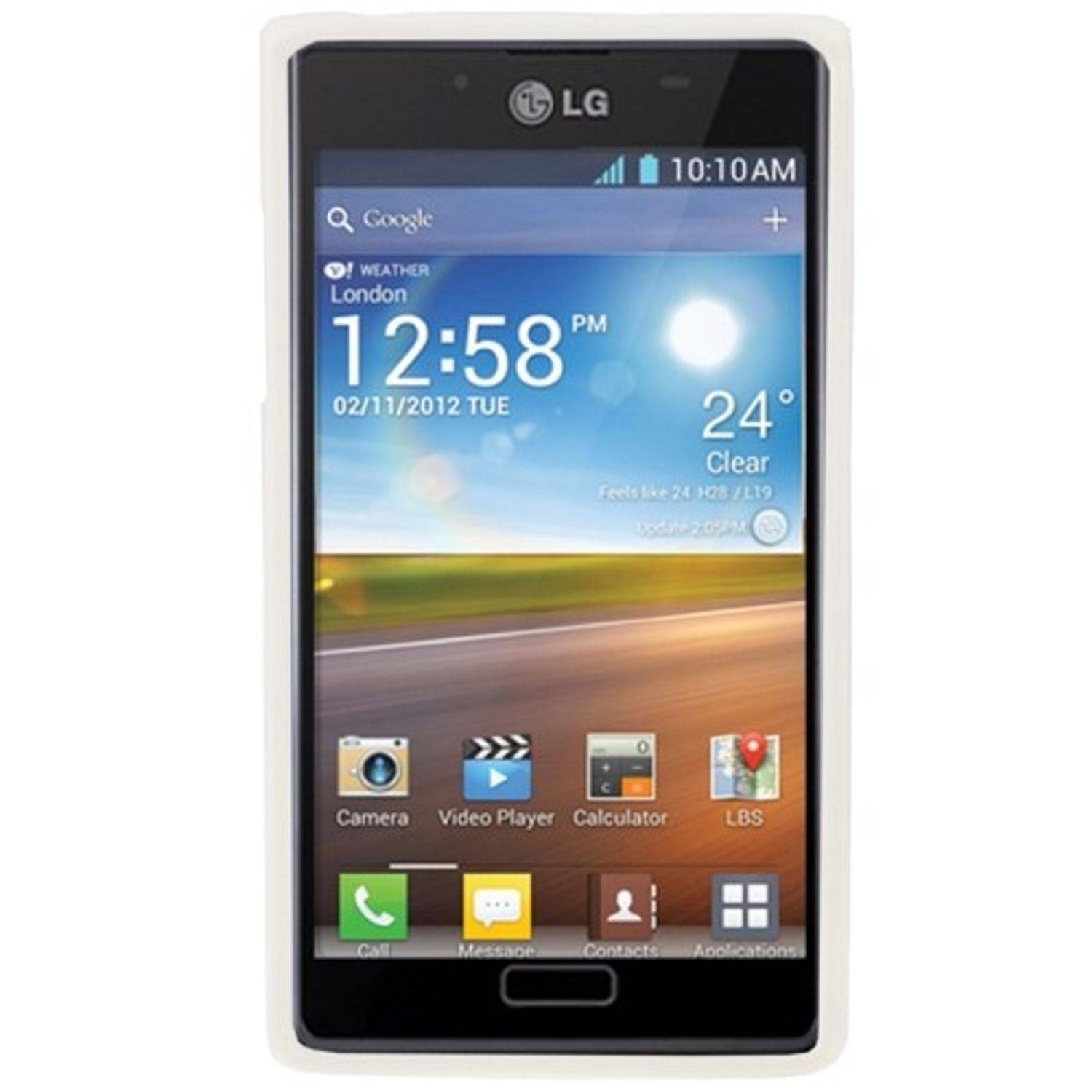 LG Optimus L7 Handyhülle Backcover Weiß