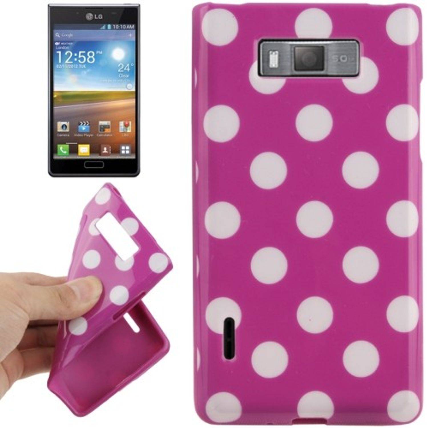 LG Optimus L7 Handyhülle Backcover Violett