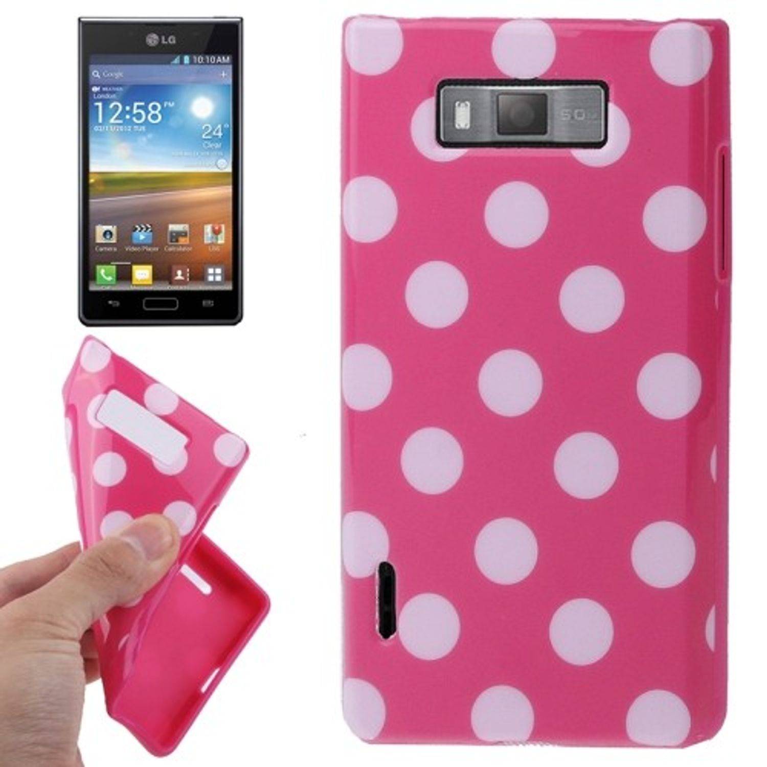 LG Optimus L7 Handyhülle Backcover Rosa