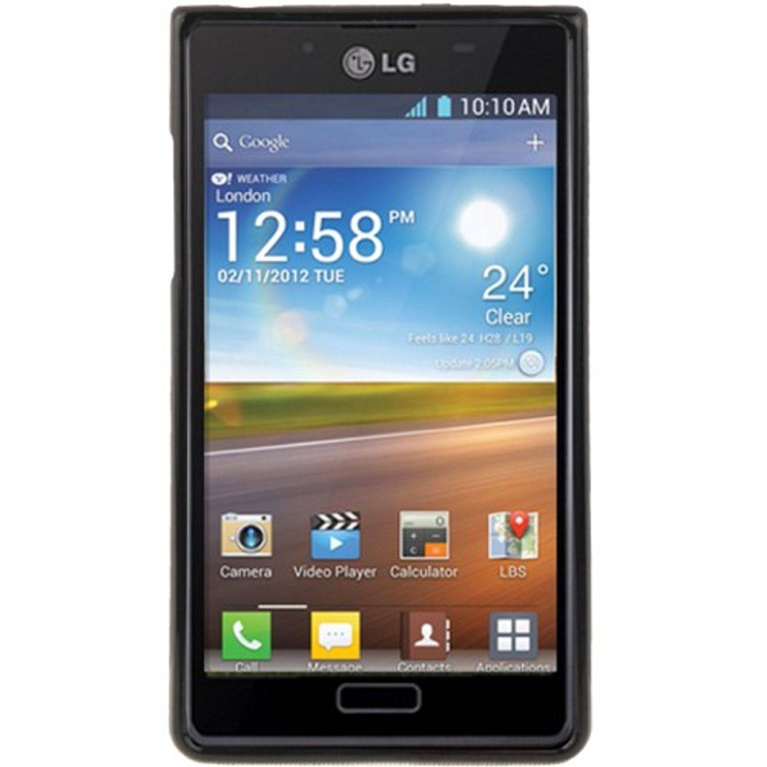 LG Optimus L7 Handyhülle Backcover Schwarz