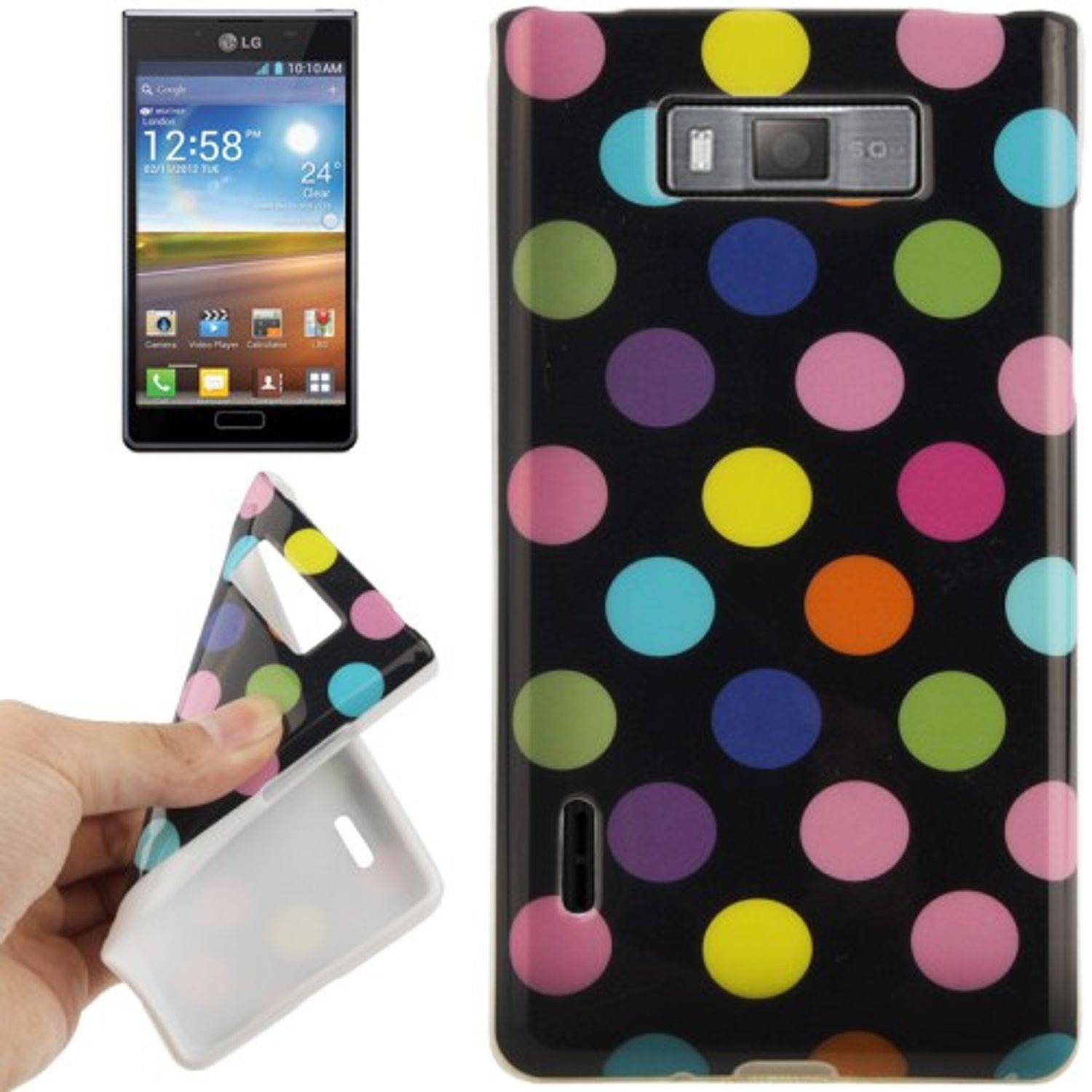 LG Optimus L7 Handyhülle Backcover Schwarz