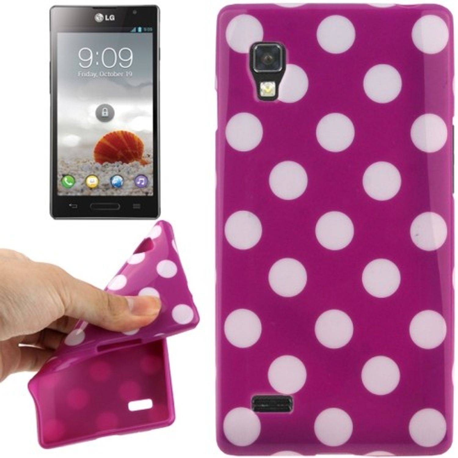 LG Optimus L9 Handyhülle Backcover Violett