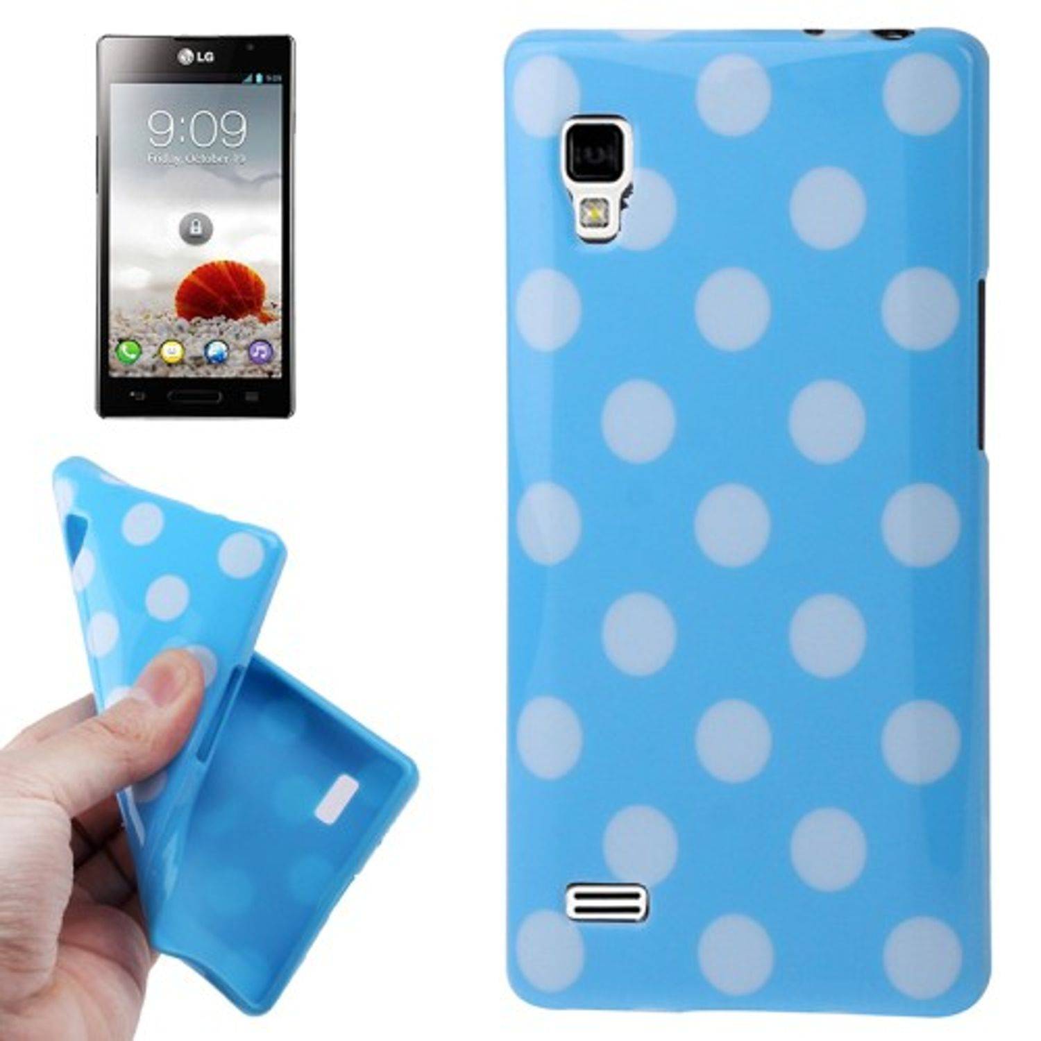 LG Optimus L9 Handyhülle Backcover Blau