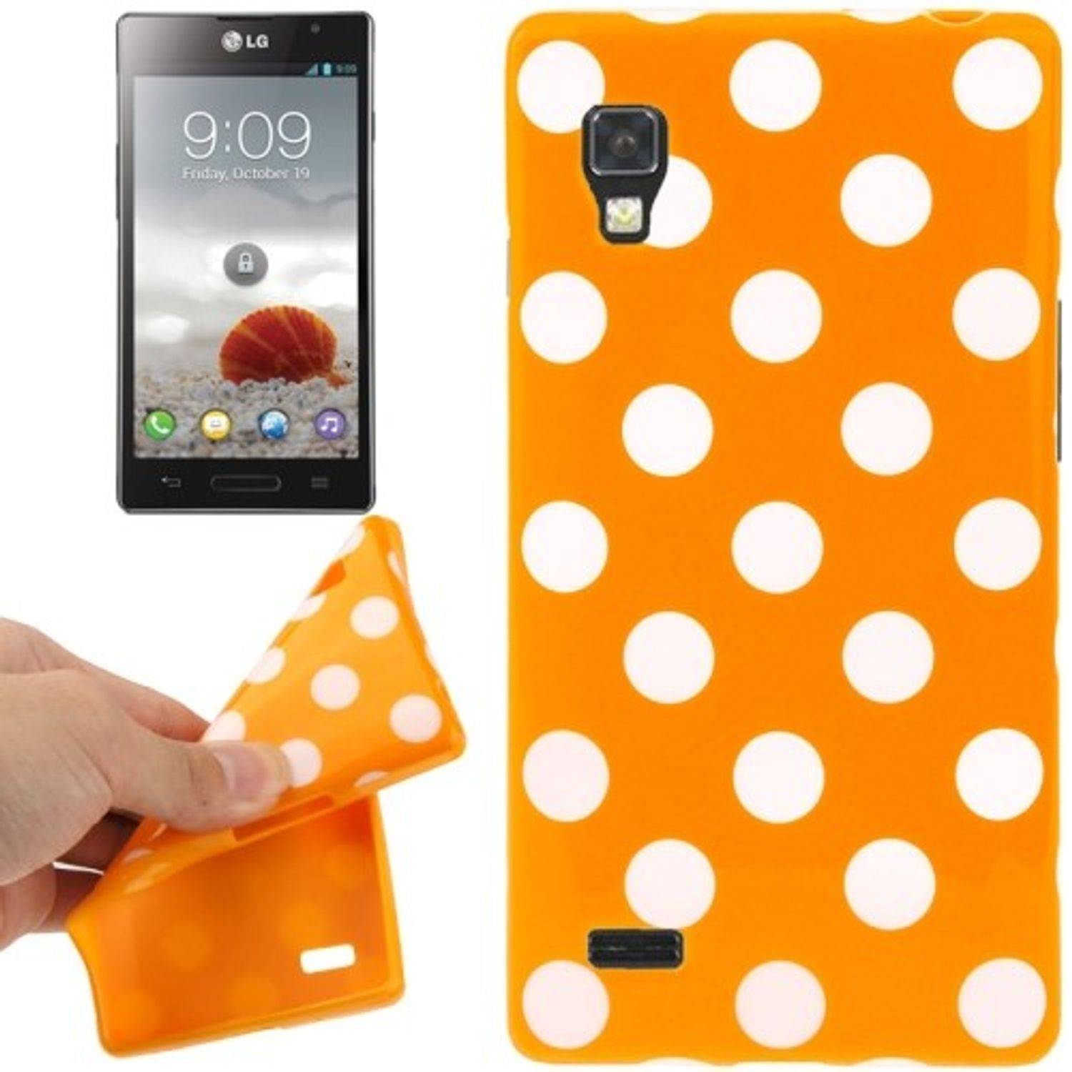 LG Optimus L9 Handyhülle Backcover Orange