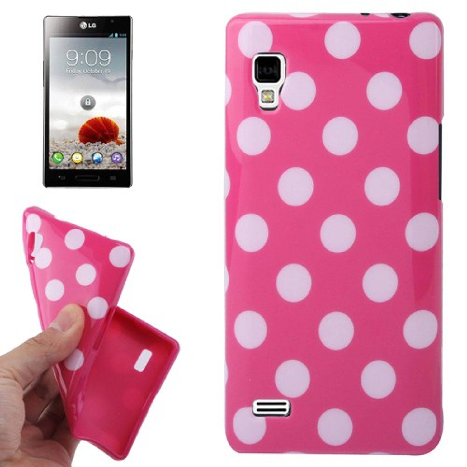 LG Optimus L9 Handyhülle Backcover Rosa