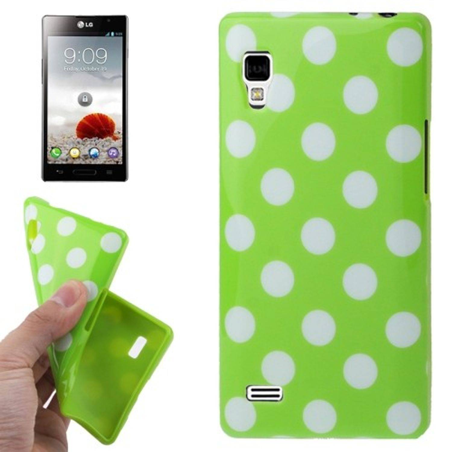 LG Optimus L9 Handyhülle Backcover Grün