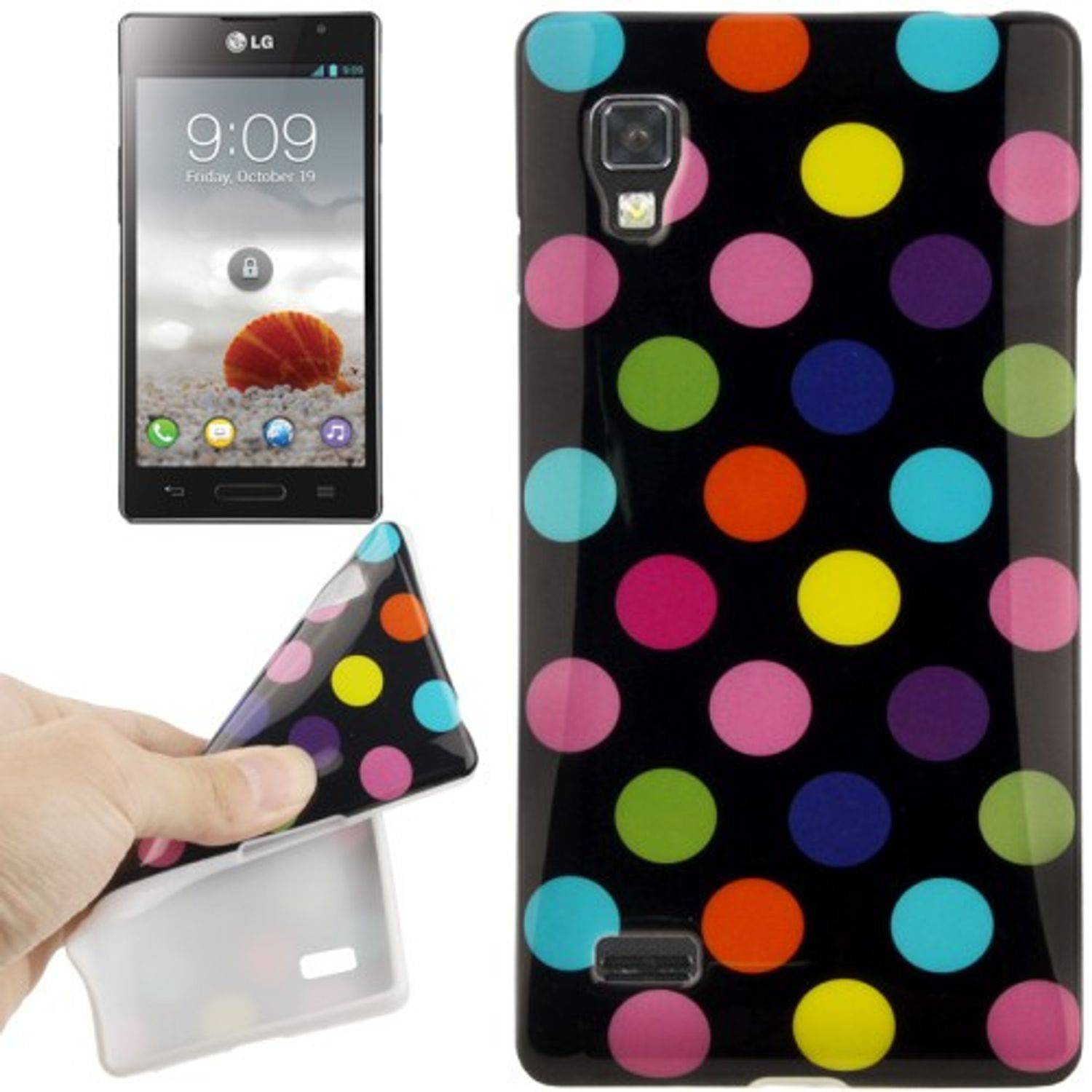 LG Optimus L9 Handyhülle Backcover Schwarz