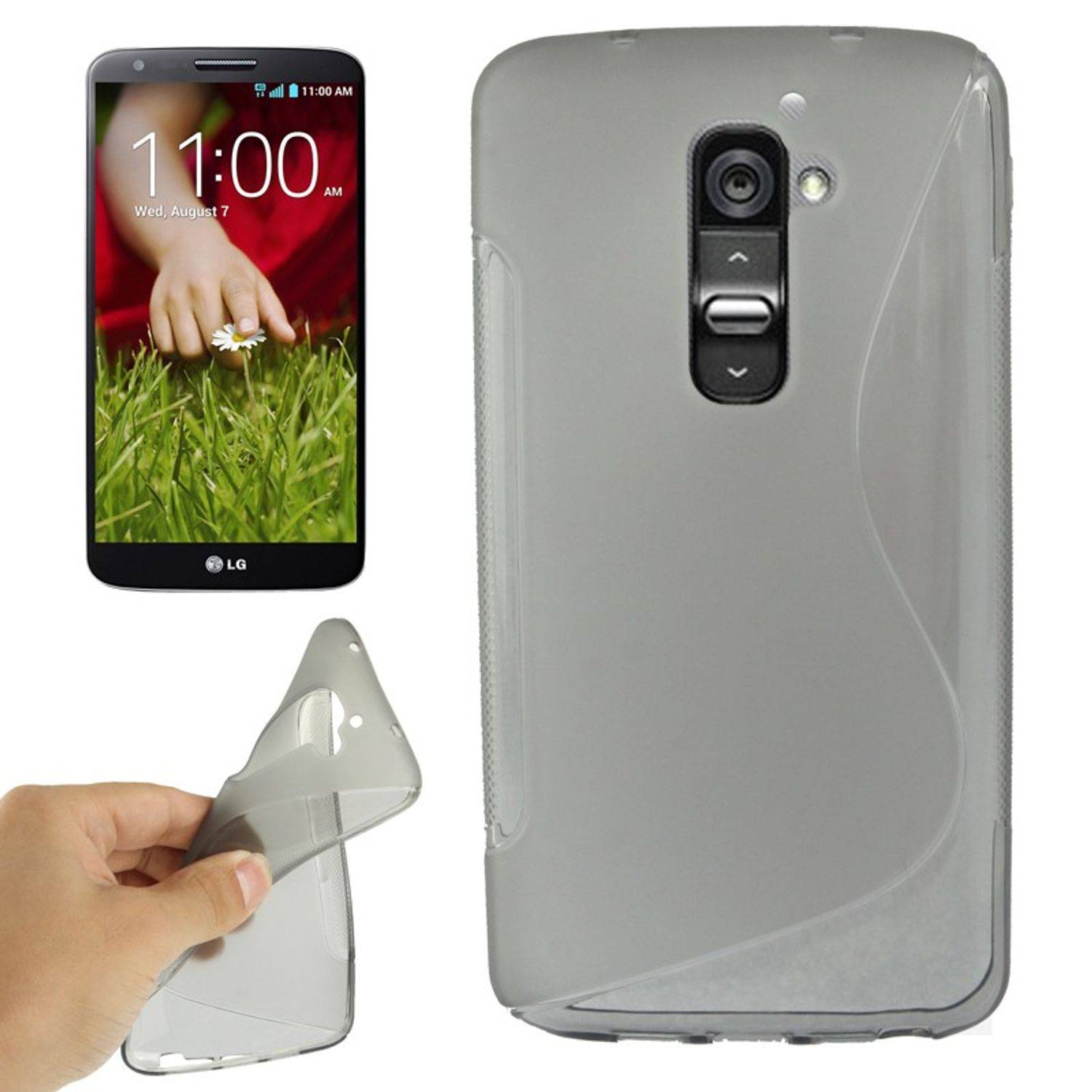 LG Optimus G2 Handyhülle Backcover Grau