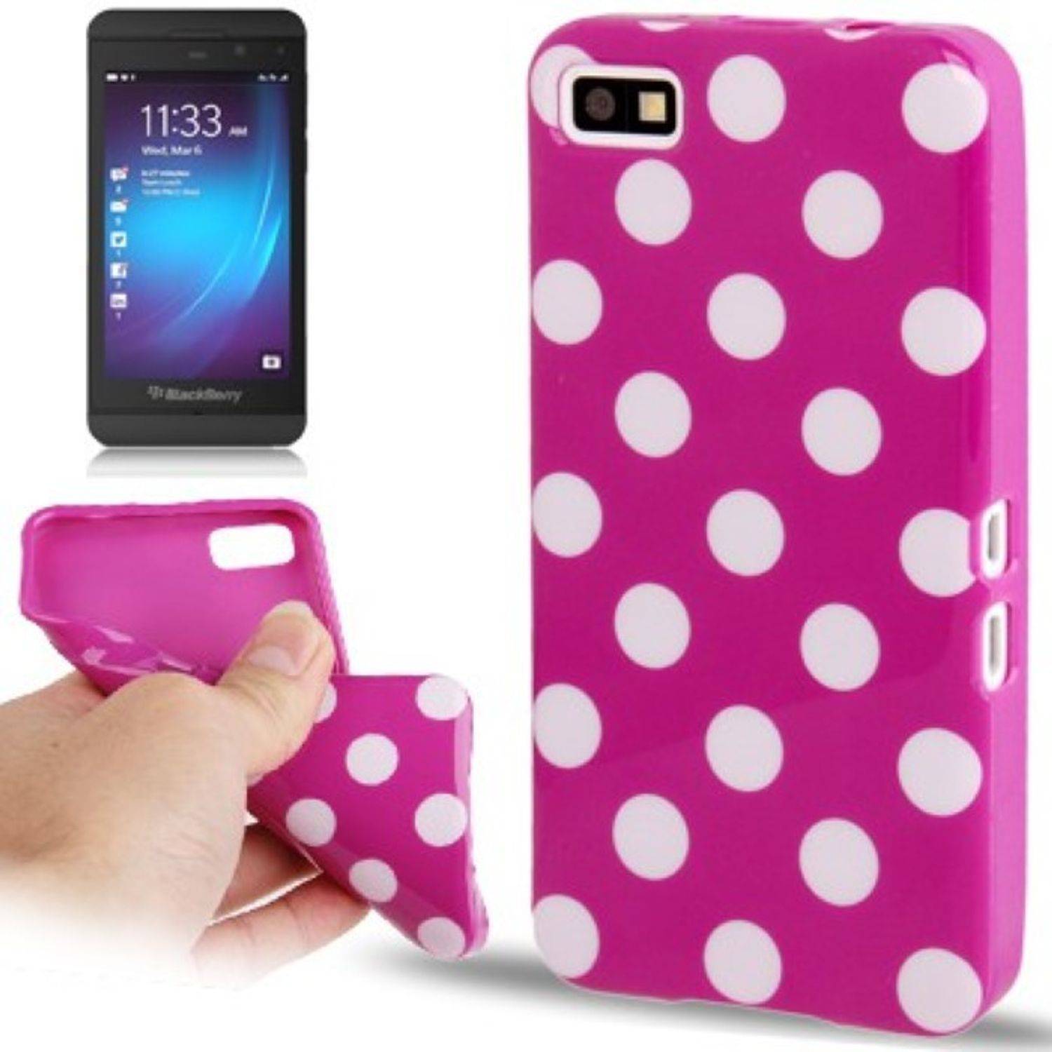 Blackberry Z10 Handyhülle Backcover Rosa