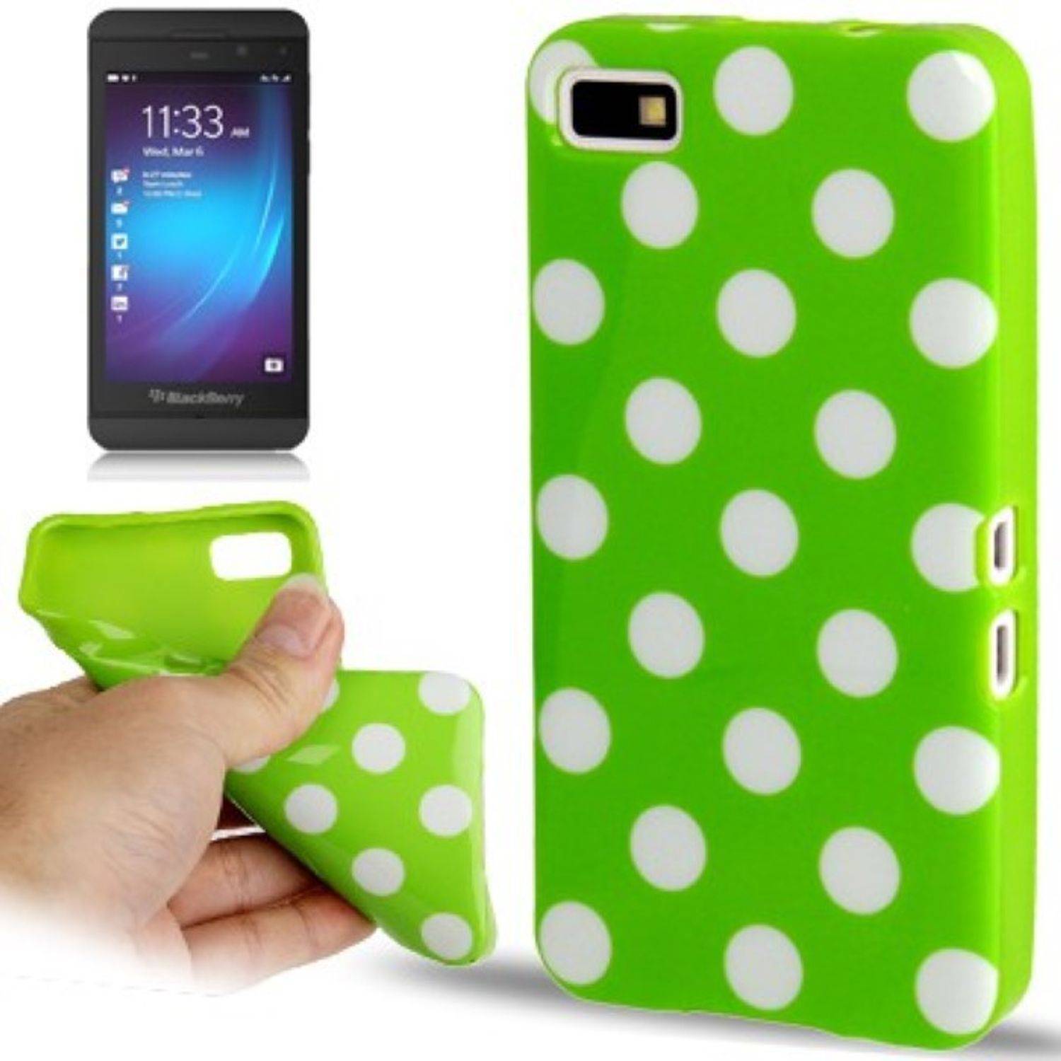 Blackberry Z10 Handyhülle Backcover Grün