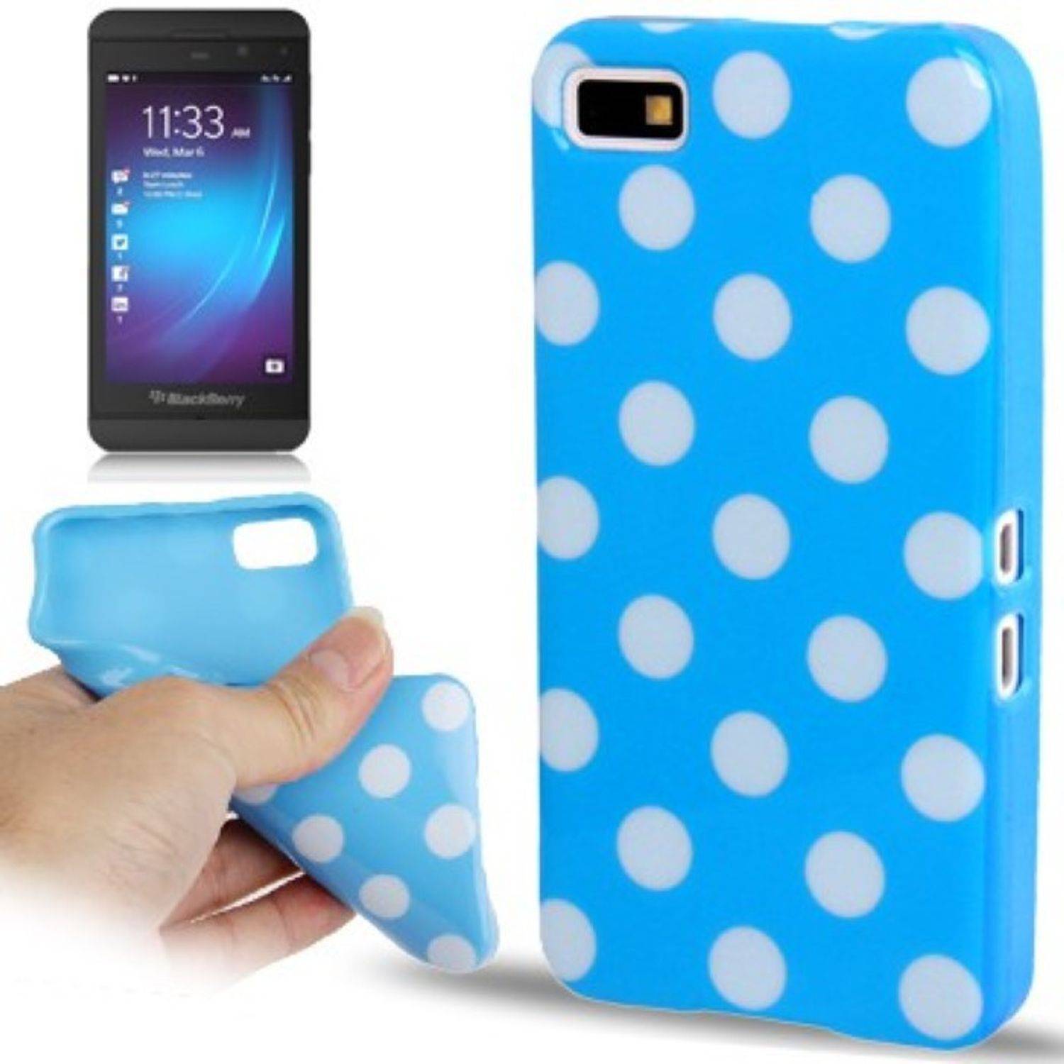 Blackberry Z10 Handyhülle Backcover Blau