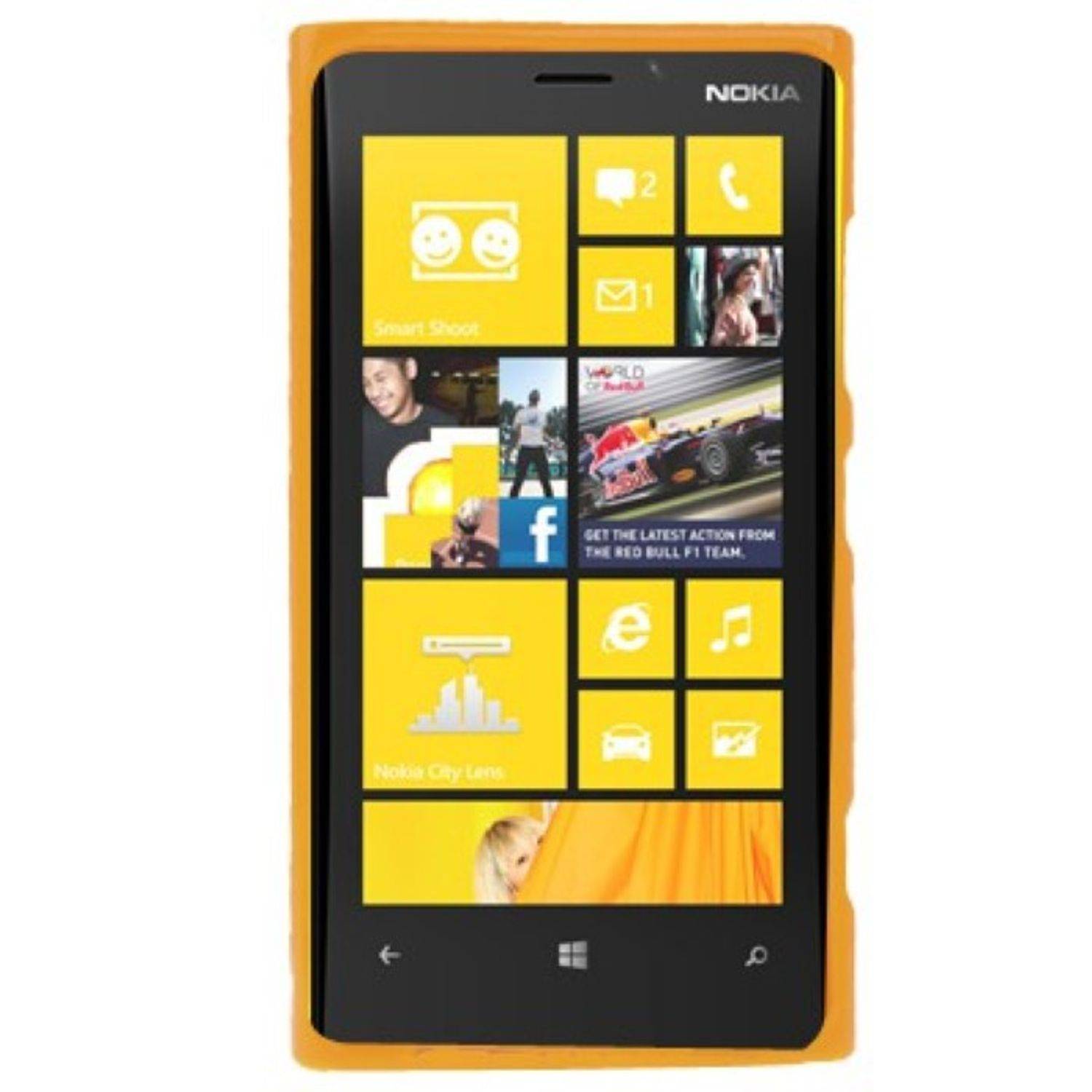 Nokia Lumia 920 Handyhülle Backcover Orange