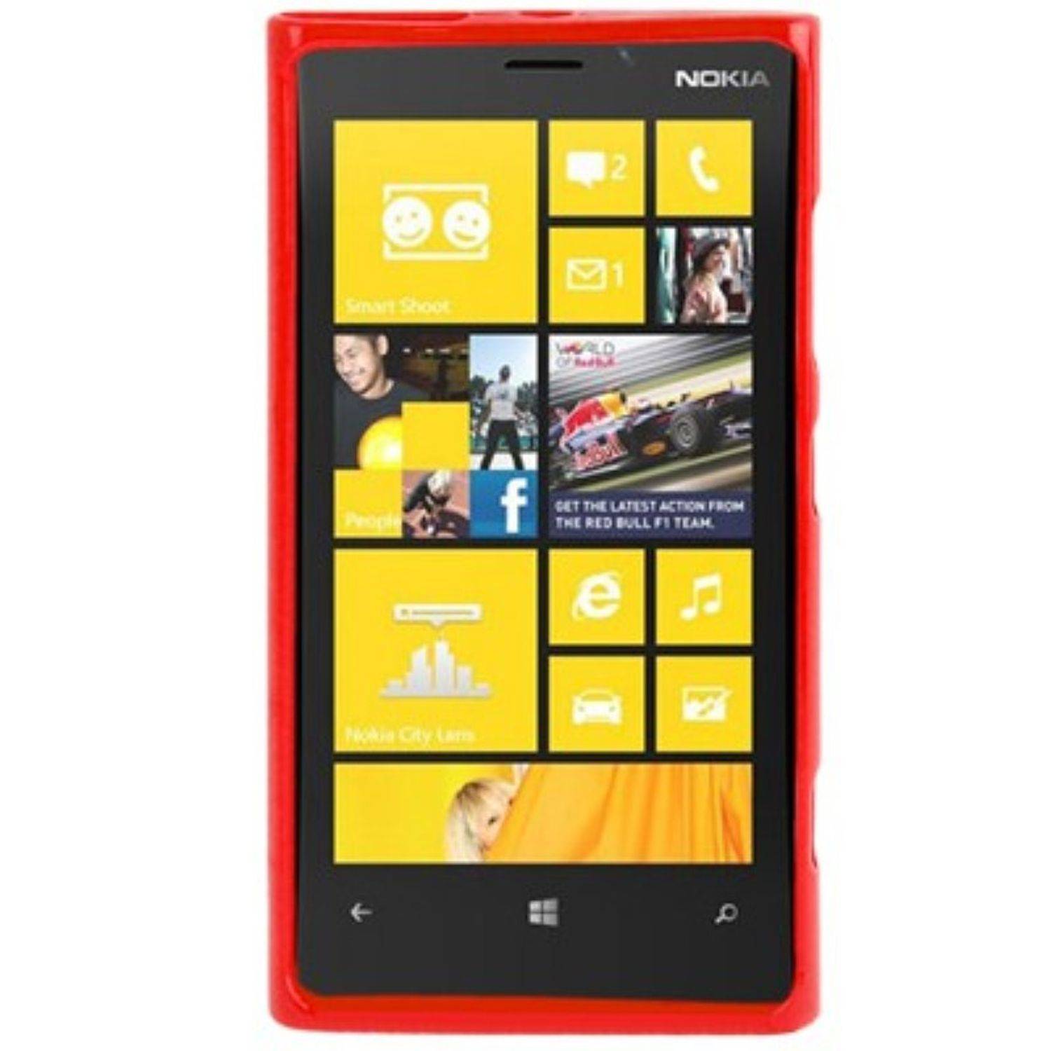 Nokia Lumia 920 Handyhülle Backcover Rot