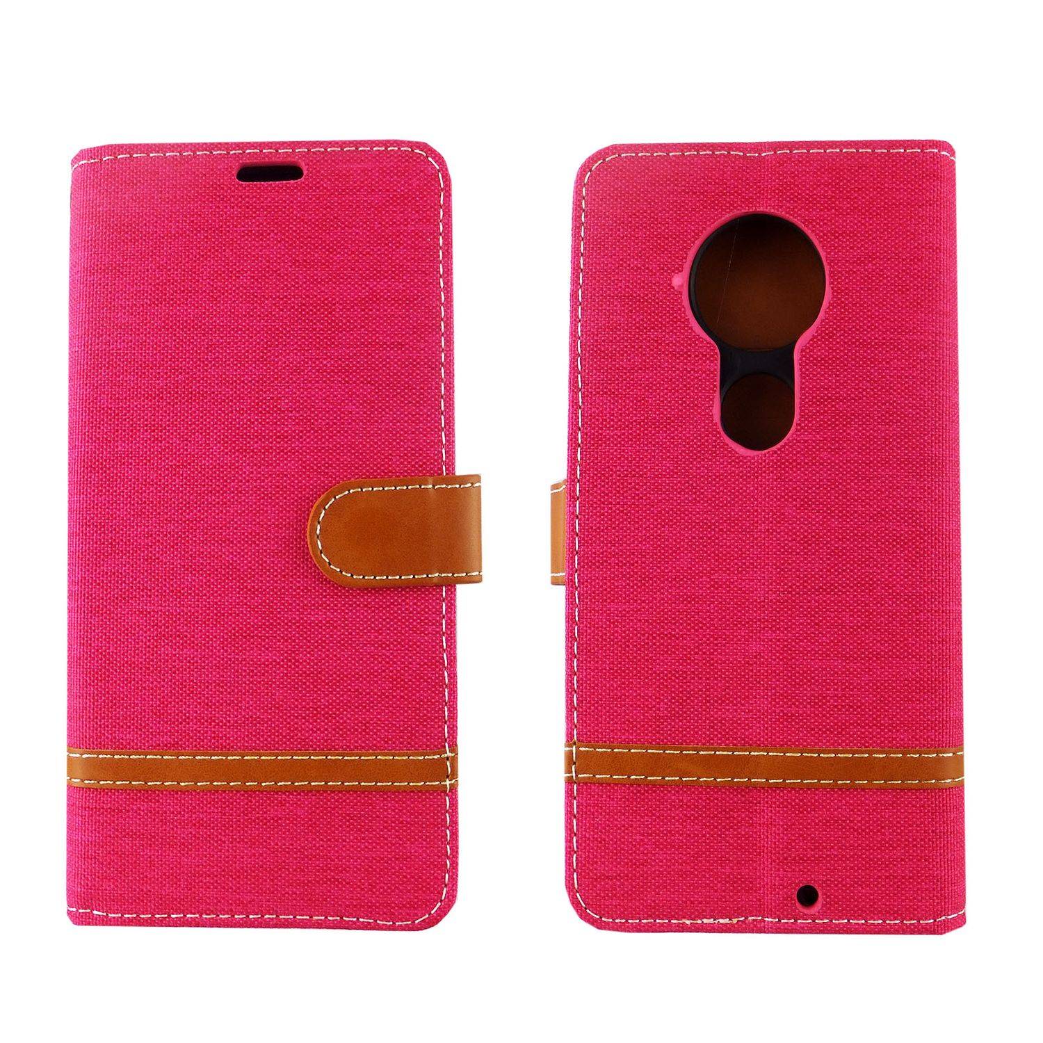 Motorola Moto G7 Handyhülle Bookcover Rosa