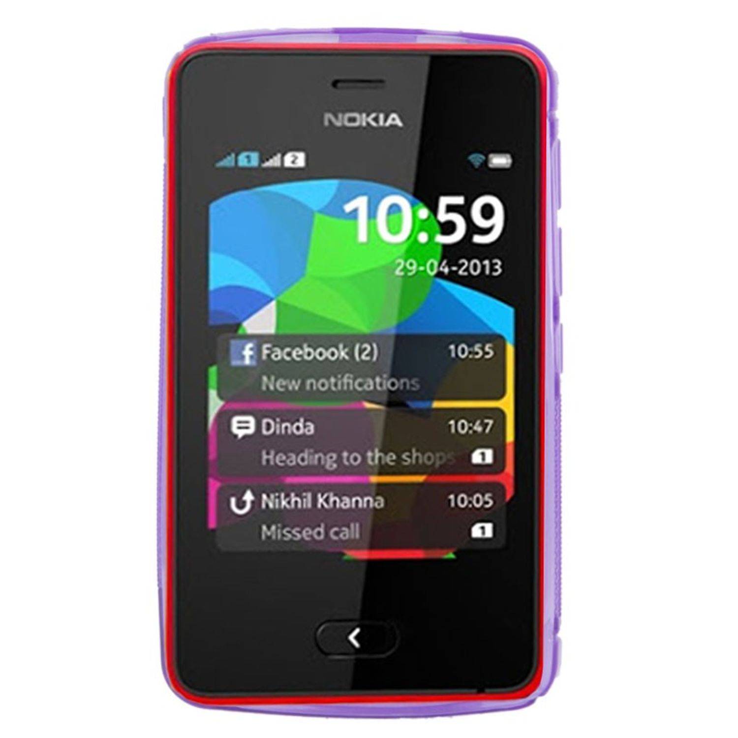 Nokia Asha 501 Handyhülle Backcover Violett