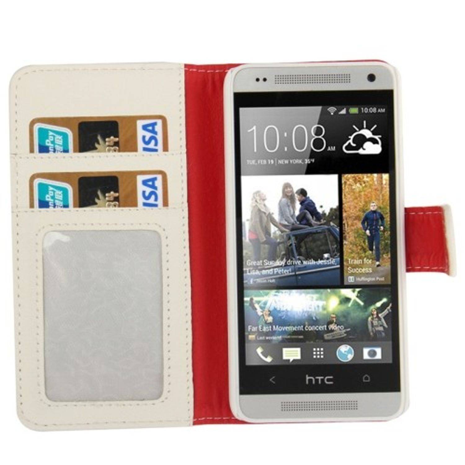 HTC One Mini Handyhülle Backcover Weiß