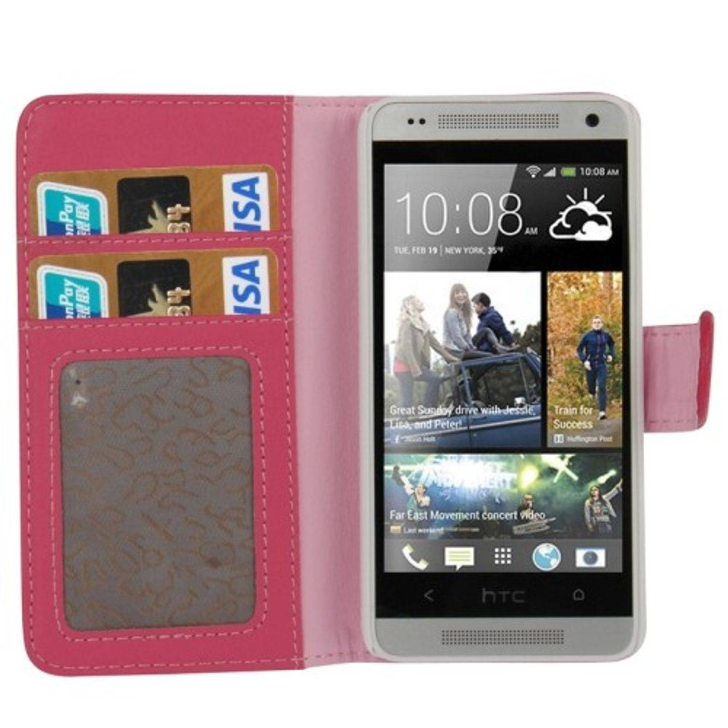 HTC One Mini Handyhülle Backcover Rosa