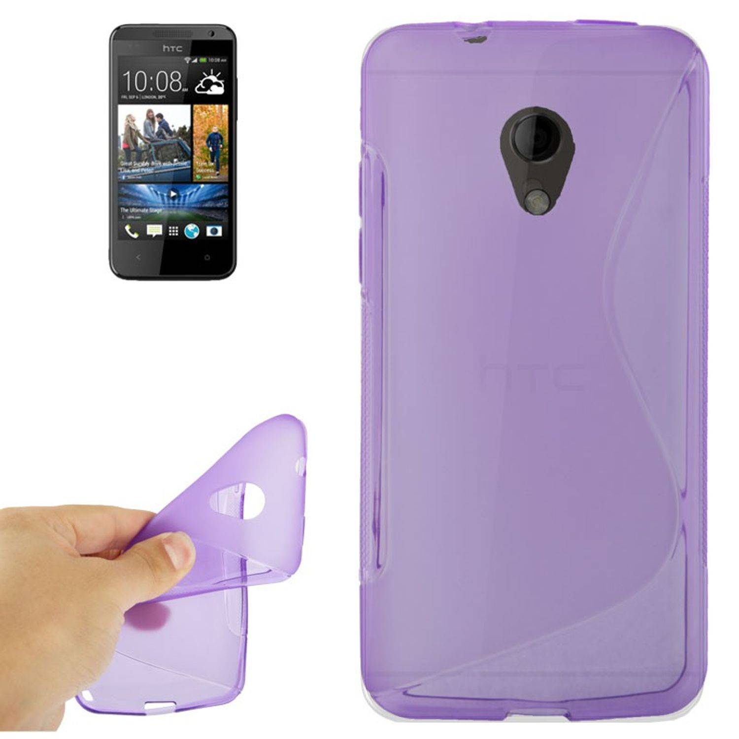 HTC Desire 700 Handyhülle Backcover Violett