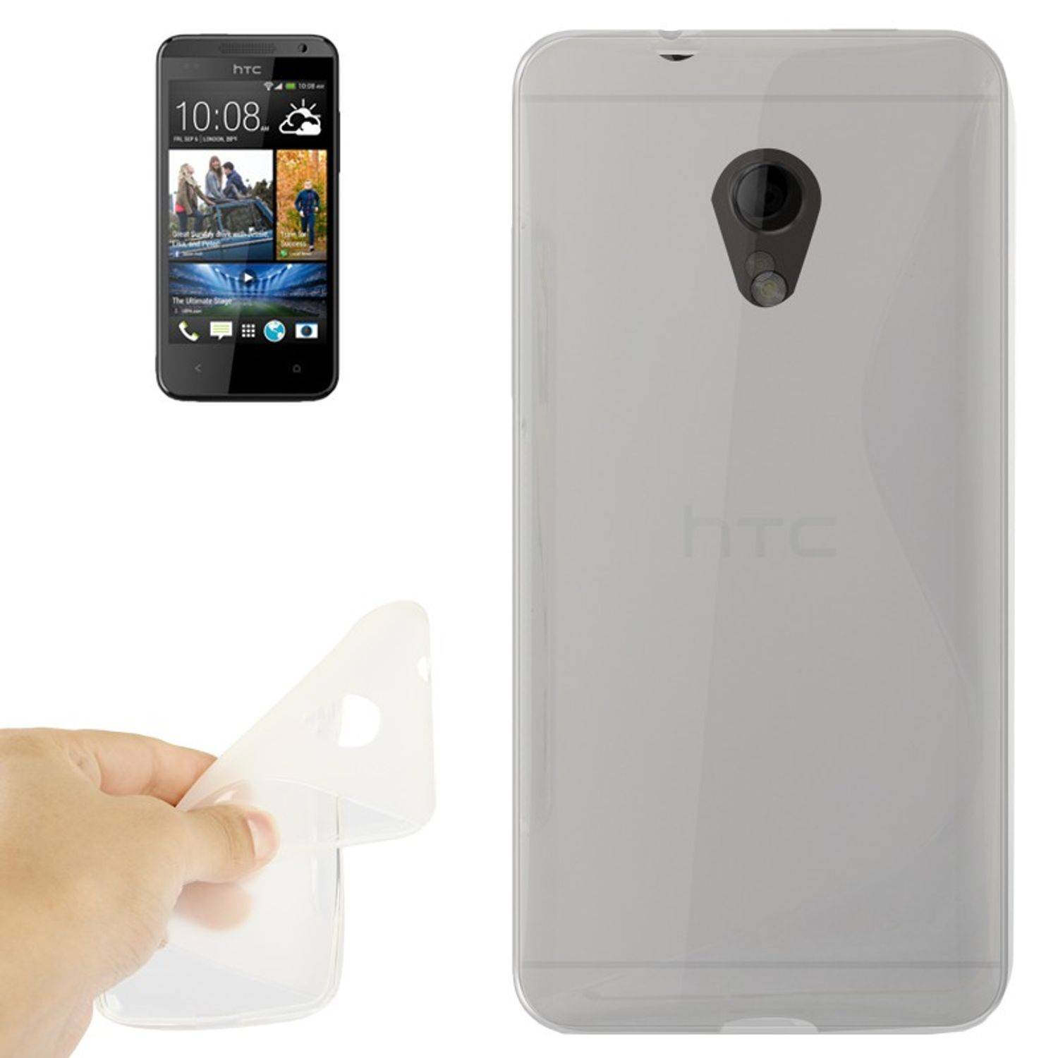 HTC Desire 700 Handyhülle Backcover Transparent