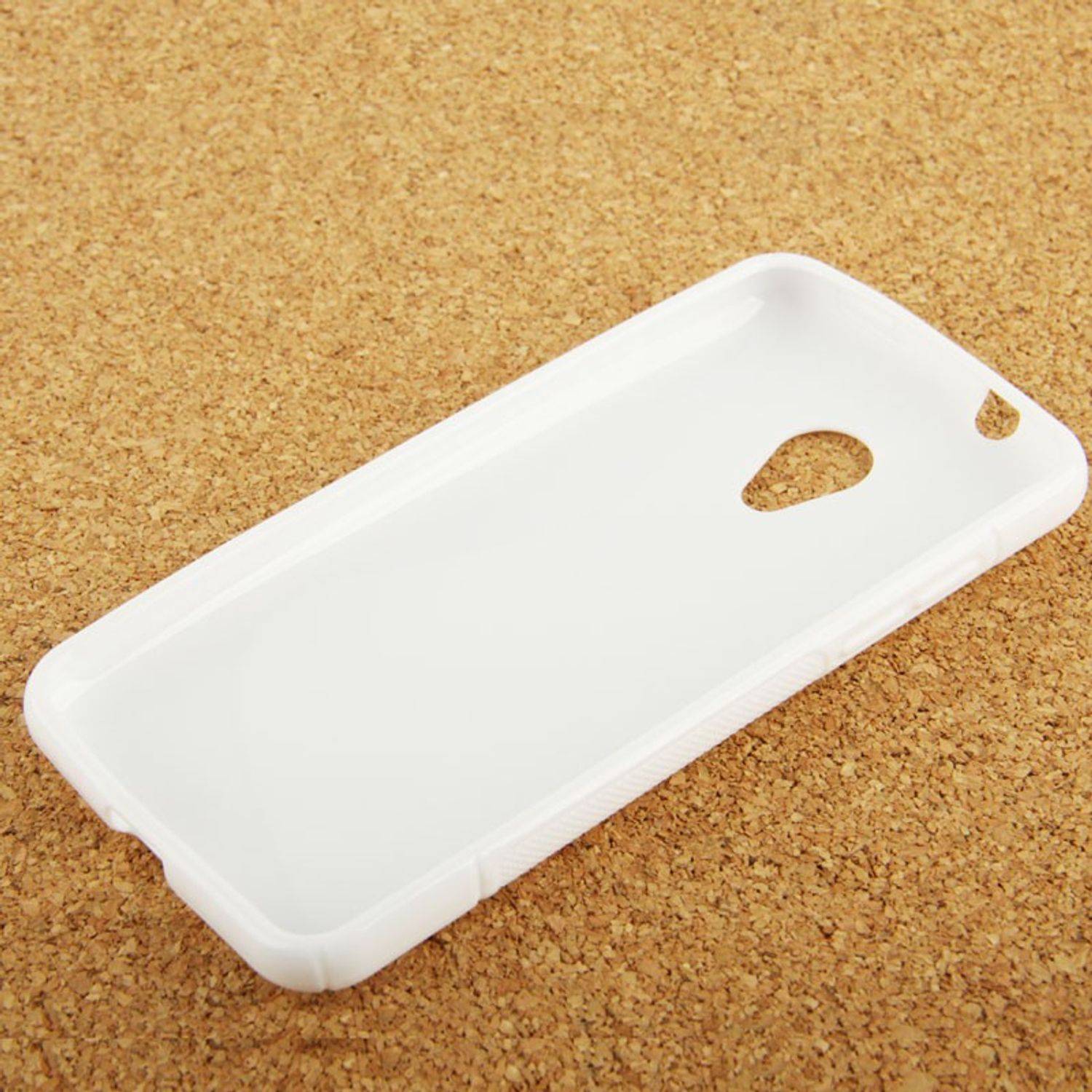 HTC Desire 700 Handyhülle Backcover Weiß