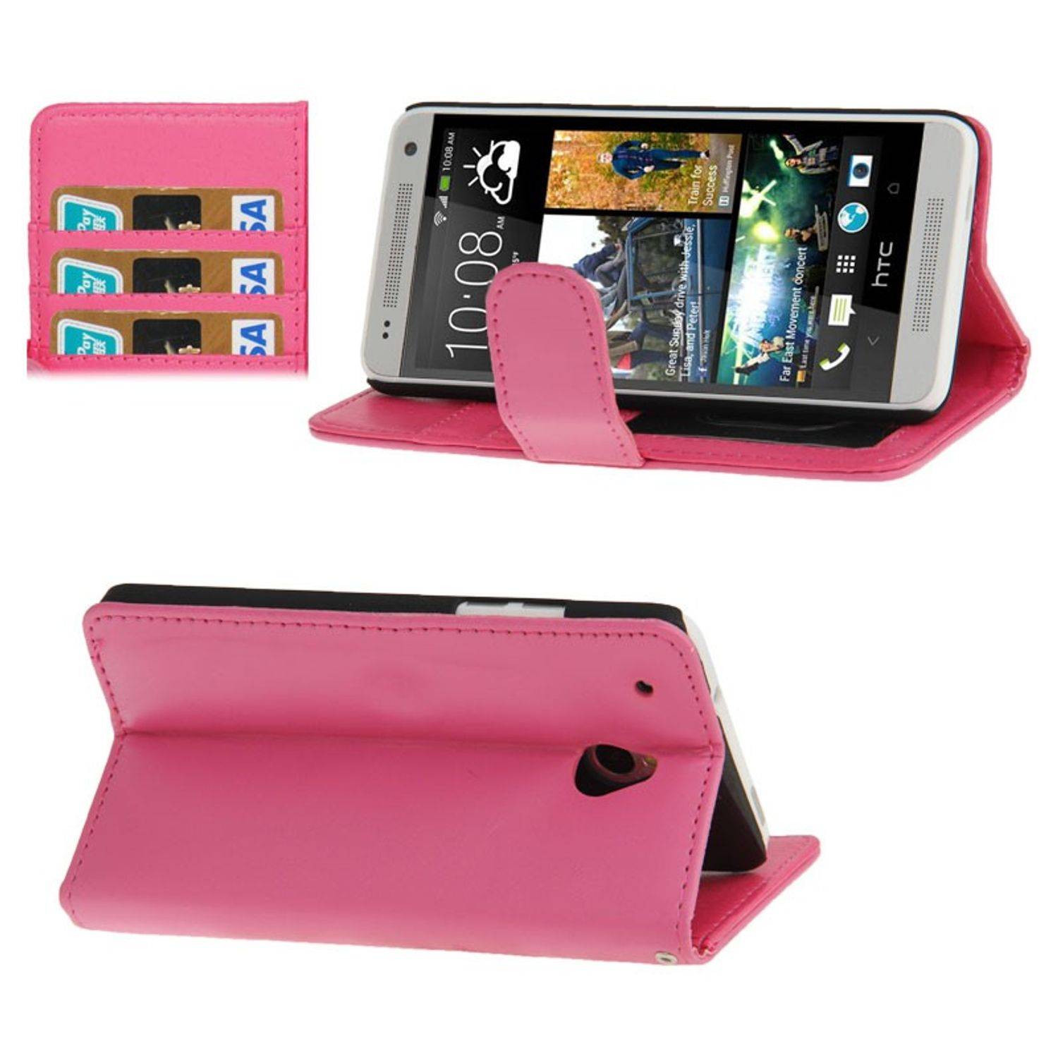 HTC One Mini Handyhülle Backcover Rosa