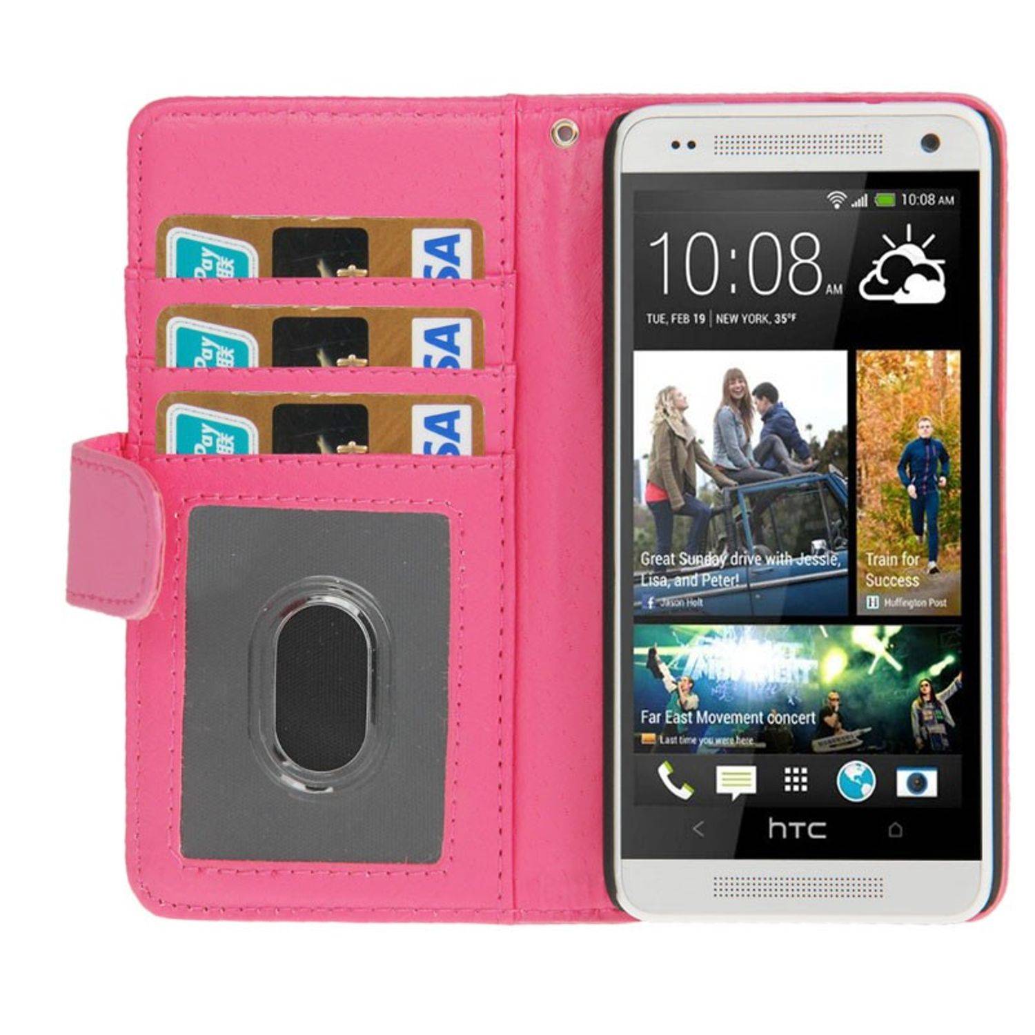 HTC One Mini Handyhülle Backcover Rosa