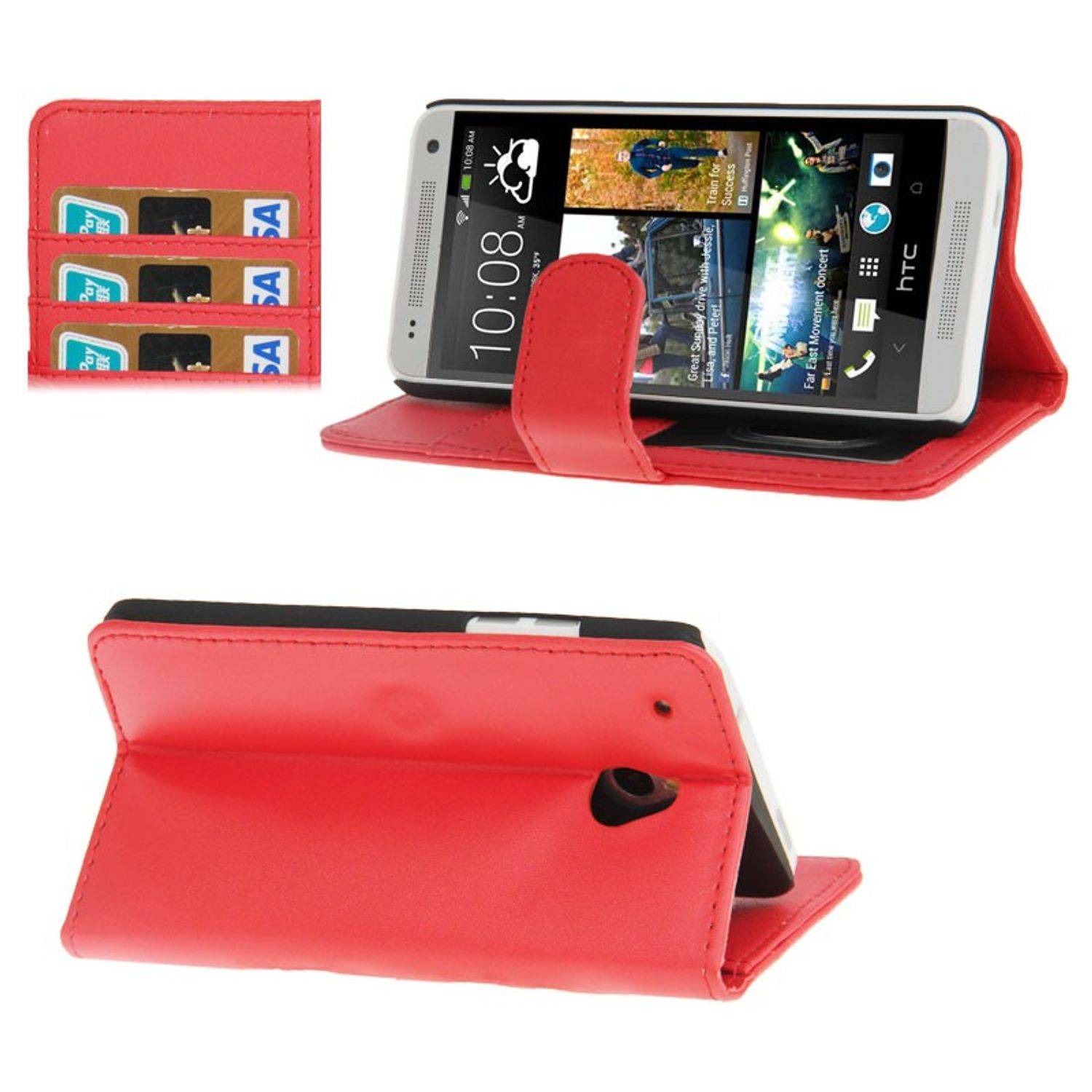 HTC One Mini Handyhülle Backcover Rot
