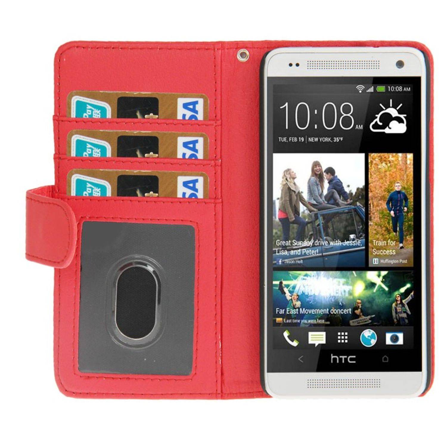 HTC One Mini Handyhülle Backcover Rot
