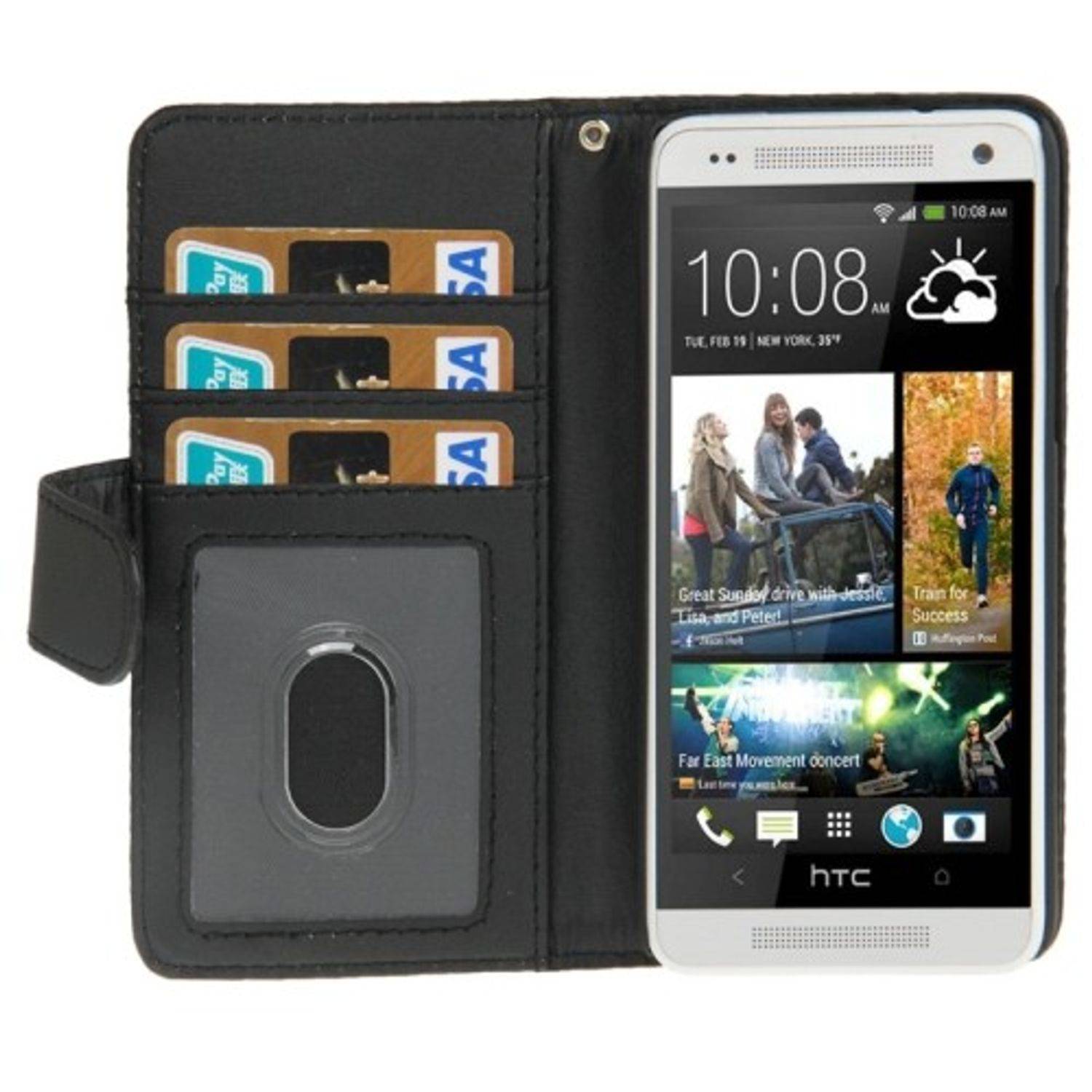 HTC One Mini Handyhülle Backcover Schwarz