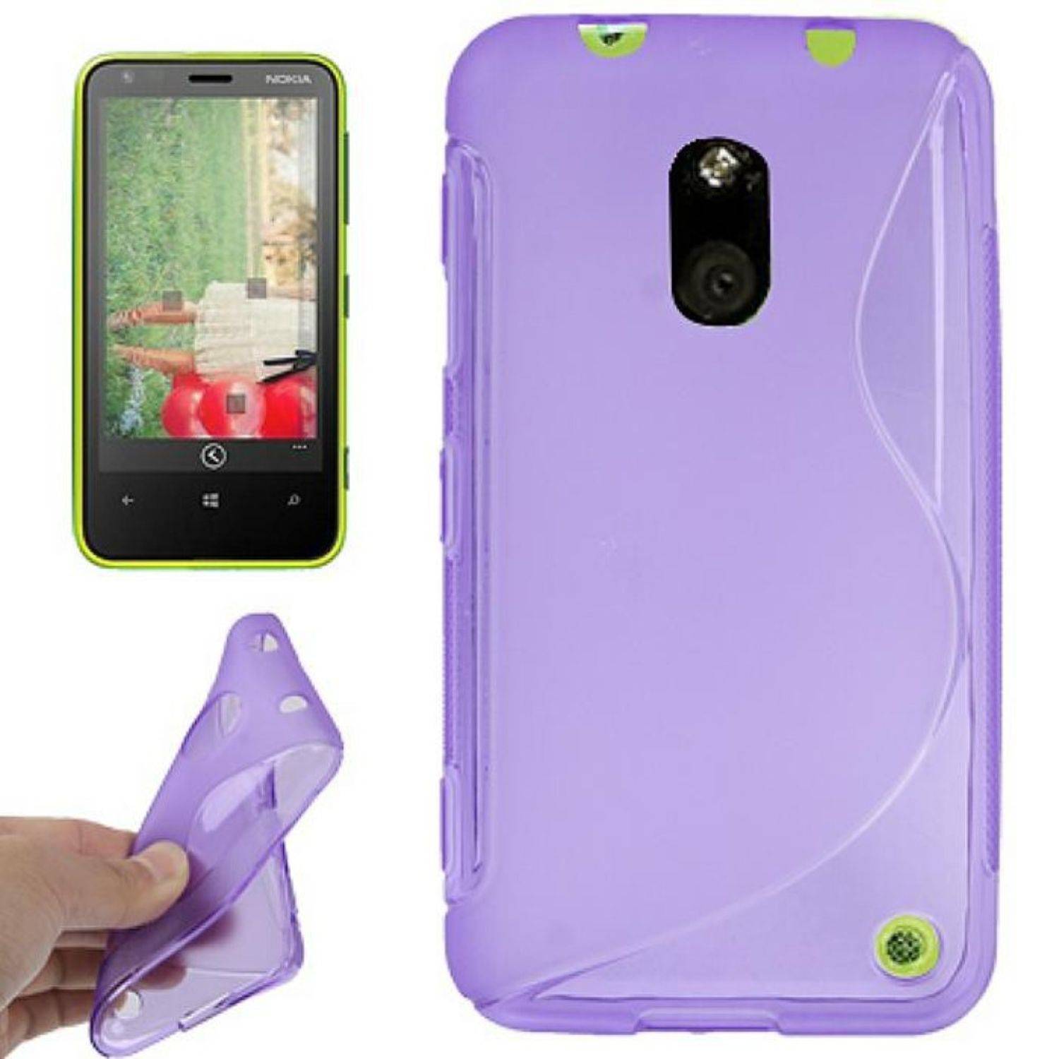Nokia Lumia 620 Handyhülle Backcover Violett