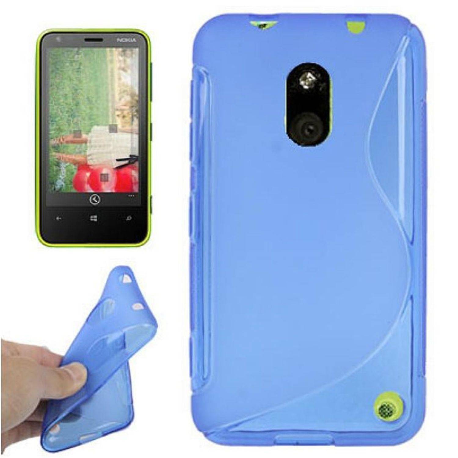 Nokia Lumia 620 Handyhülle Backcover Blau