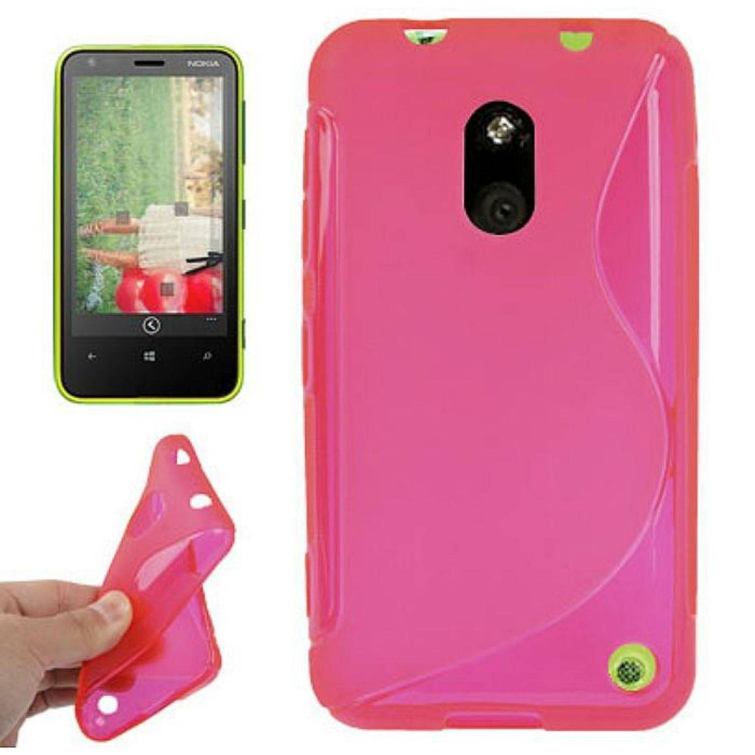 Nokia Lumia 620 Handyhülle Backcover Rosa