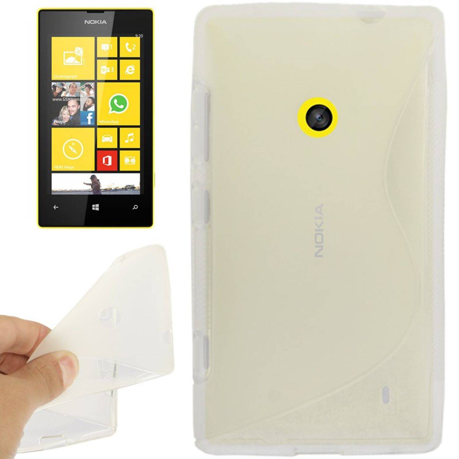 Nokia Lumia 520 Handyhülle Backcover Transparent