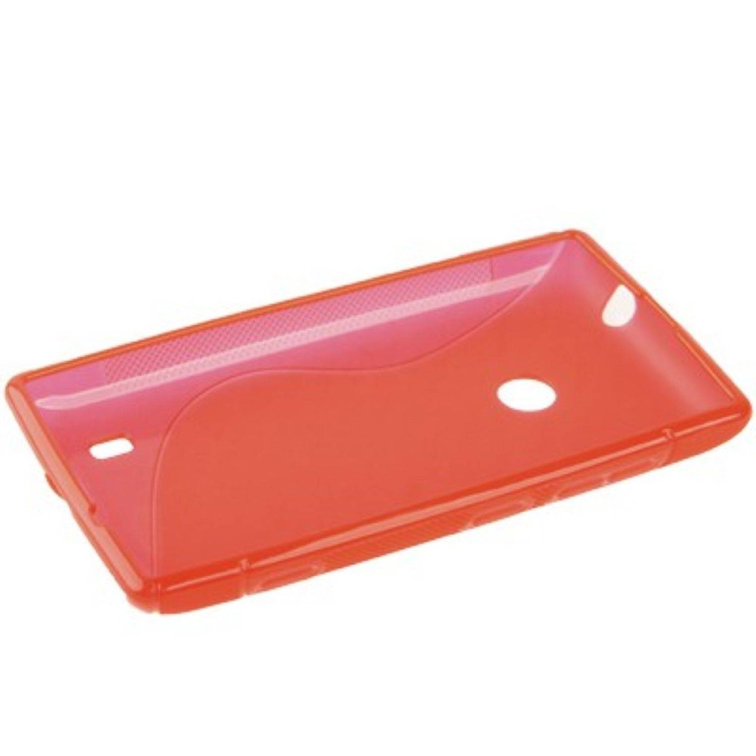 Nokia Lumia 520 Handyhülle Backcover Rot