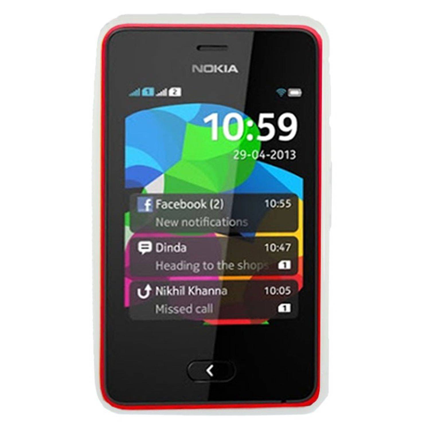 Nokia Asha 501 Handyhülle Backcover Weiß
