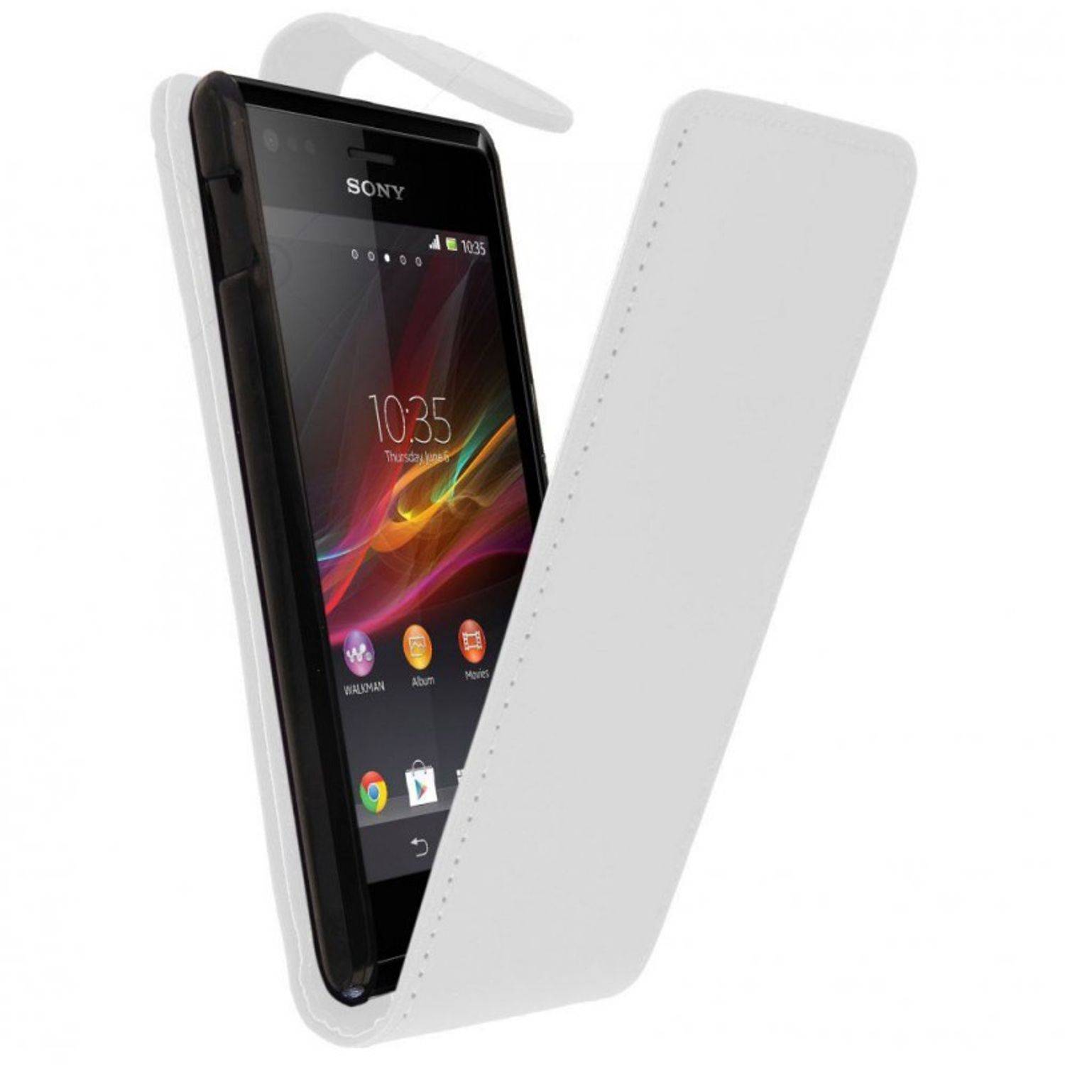 Sony Xperia M Handyhülle Backcover Weiß