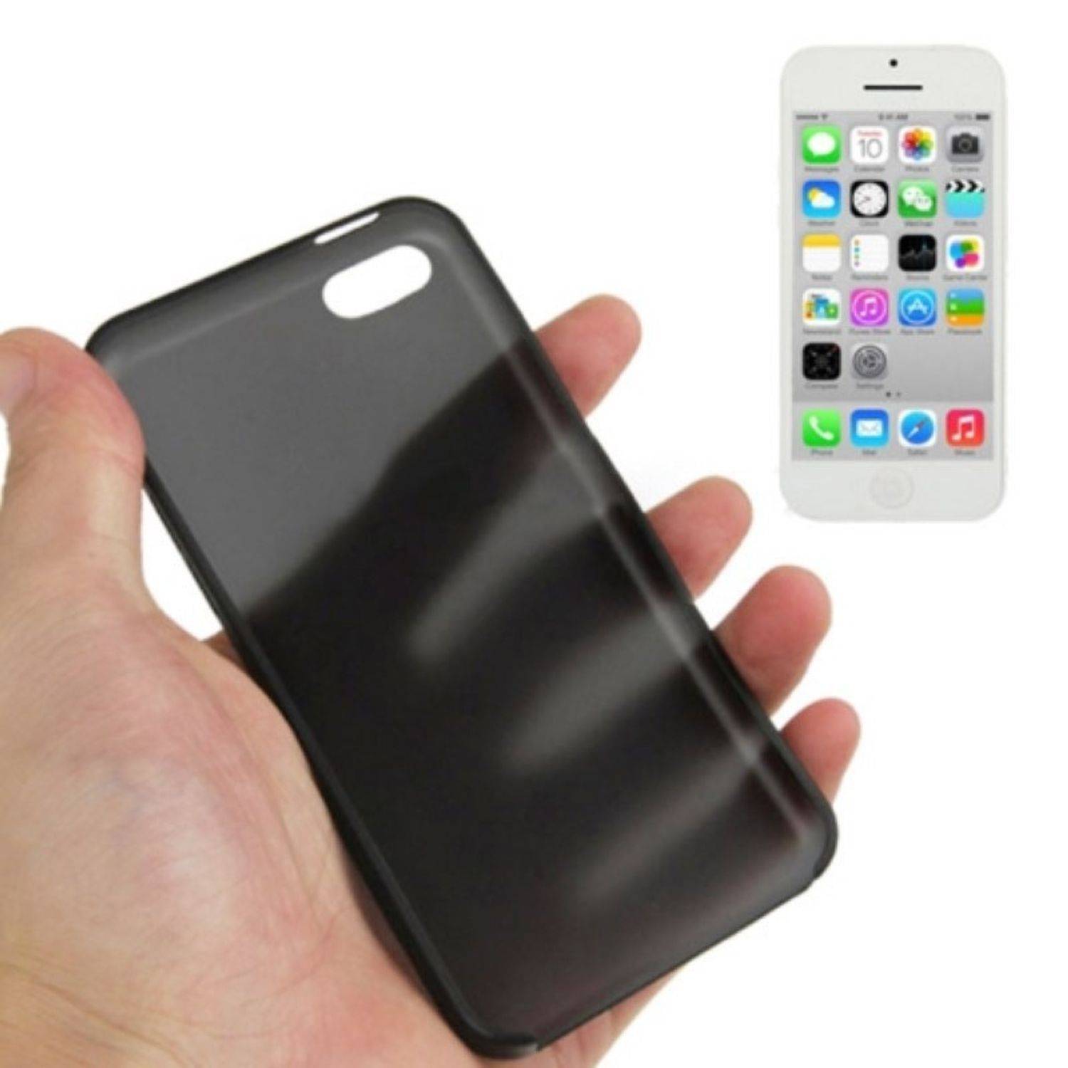 Apple iPhone 5c Handyhülle Backcover Schwarz