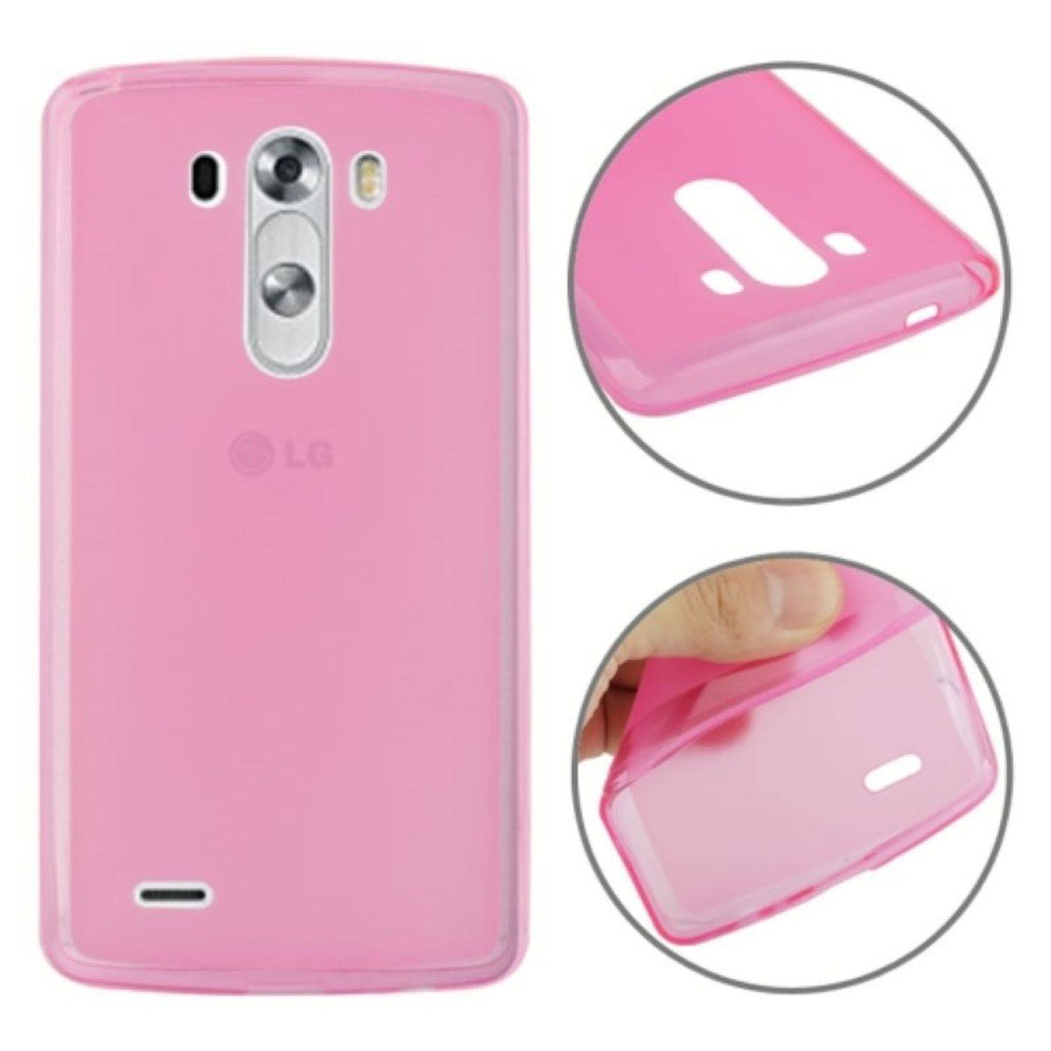 LG G3 Handyhülle Backcover Rosa