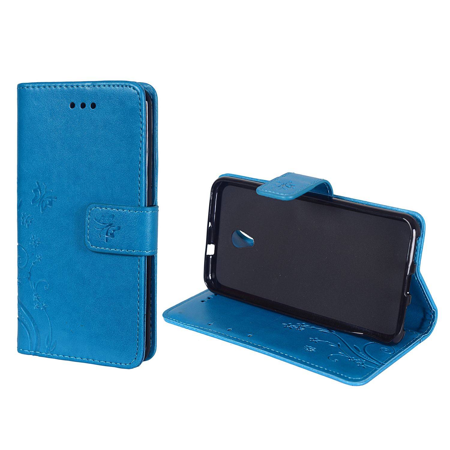 ZTE Blade V7 Handyhülle Bookcover Blau