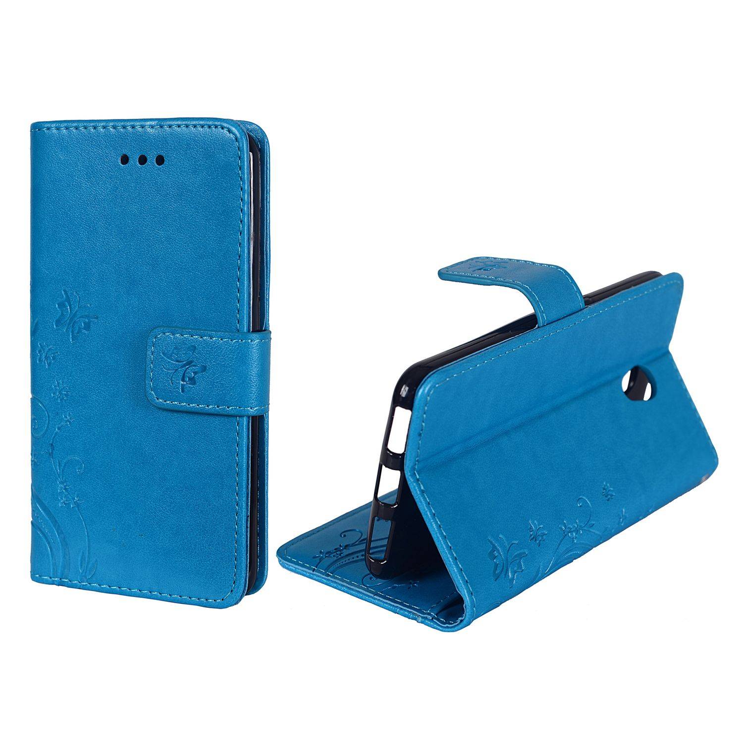 ZTE Blade V7 Handyhülle Bookcover Blau