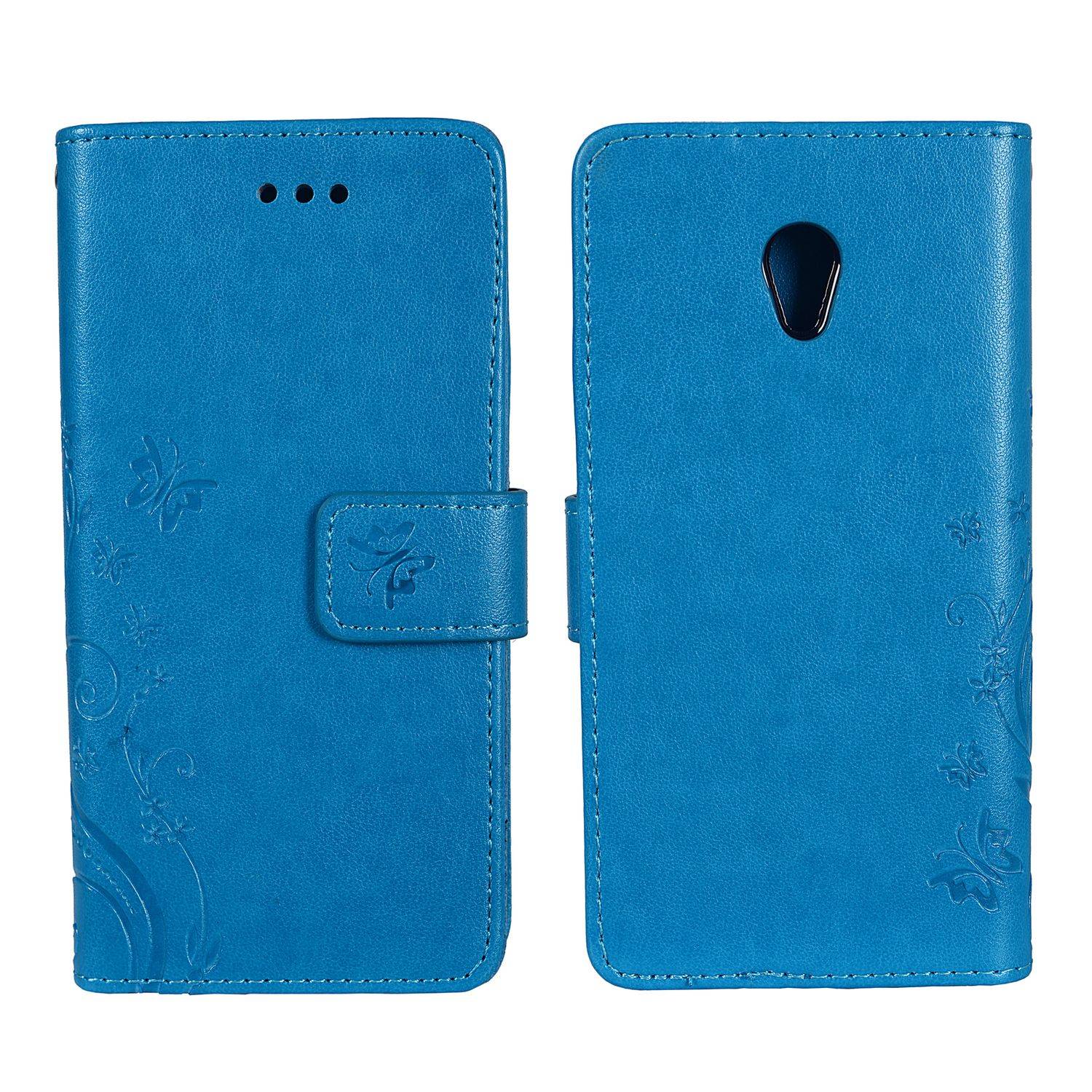 ZTE Blade V7 Handyhülle Bookcover Blau
