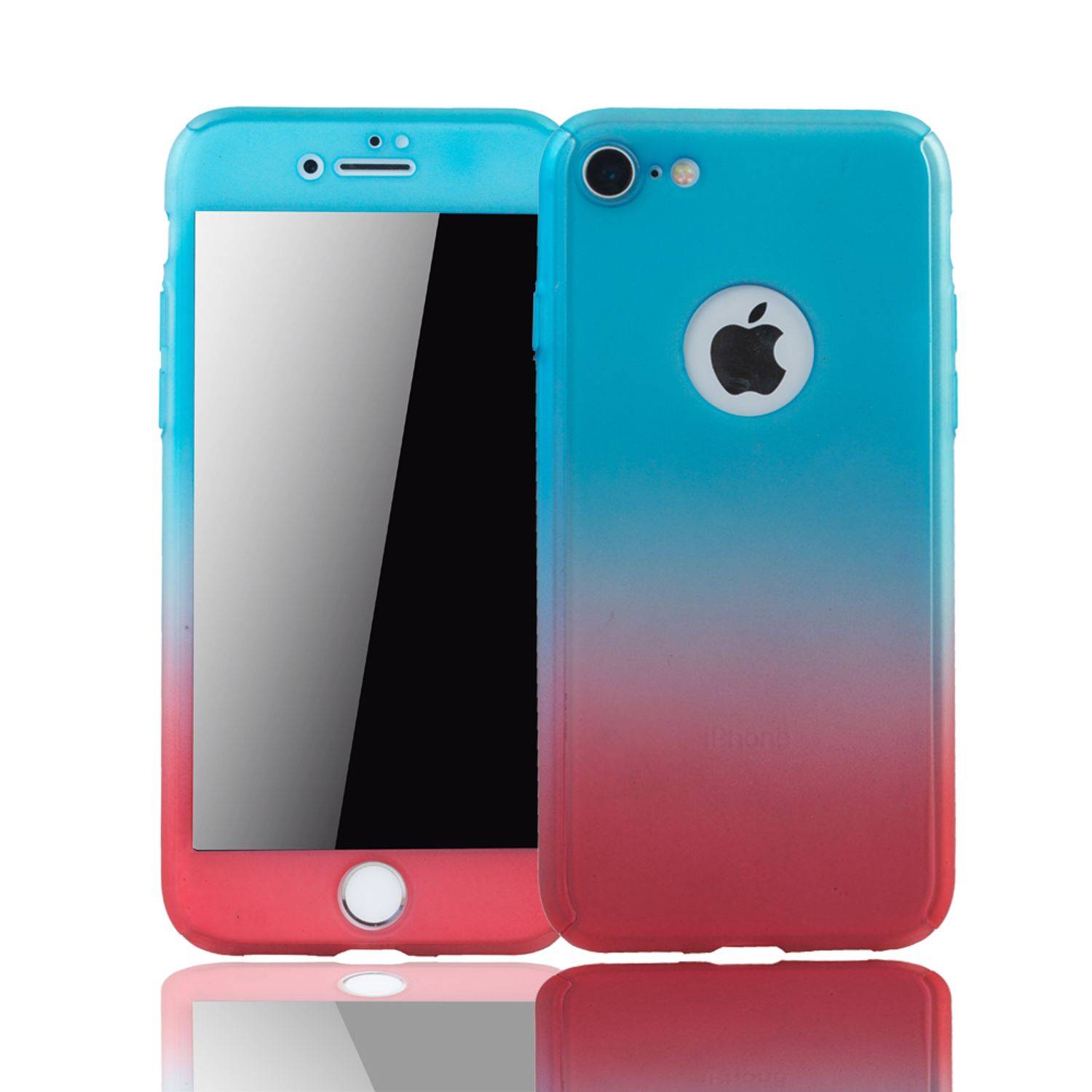 Apple iPhone 6 / 6s Plus Handyhülle 360 Grad Schutz Full Cover Mehrfarbig