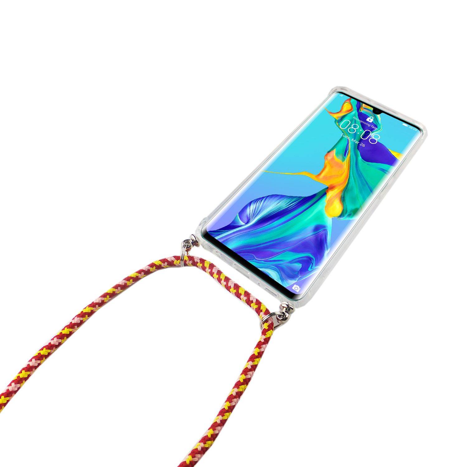 Huawei P30 Lite Handykette Handyhülle Umhängetasche Transparent