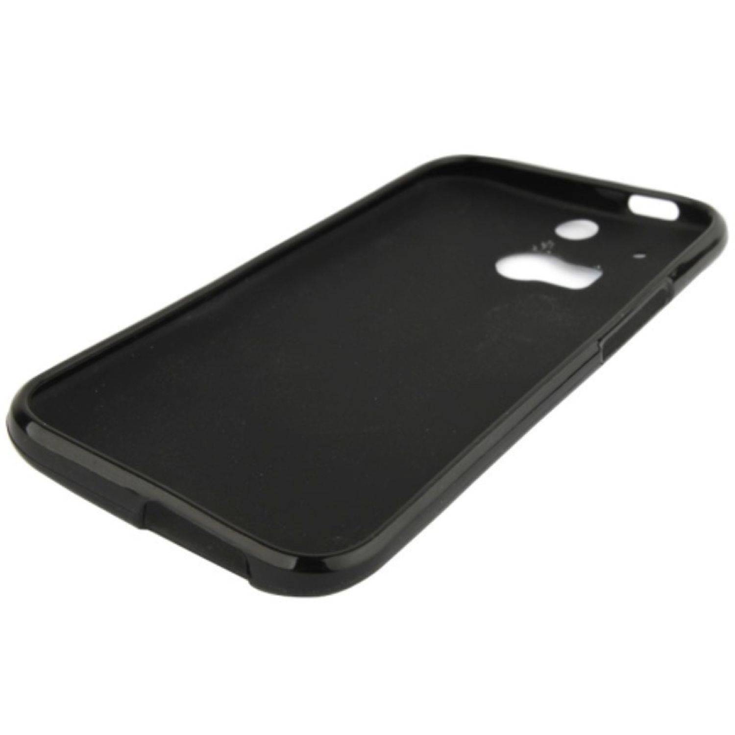 HTC One M8 Handyhülle Backcover Schwarz